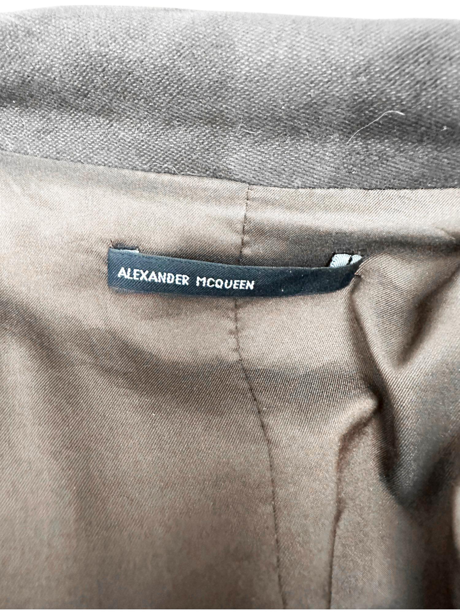 Alexander McQueen 1990's Brown Cotton Coat in vendita 5