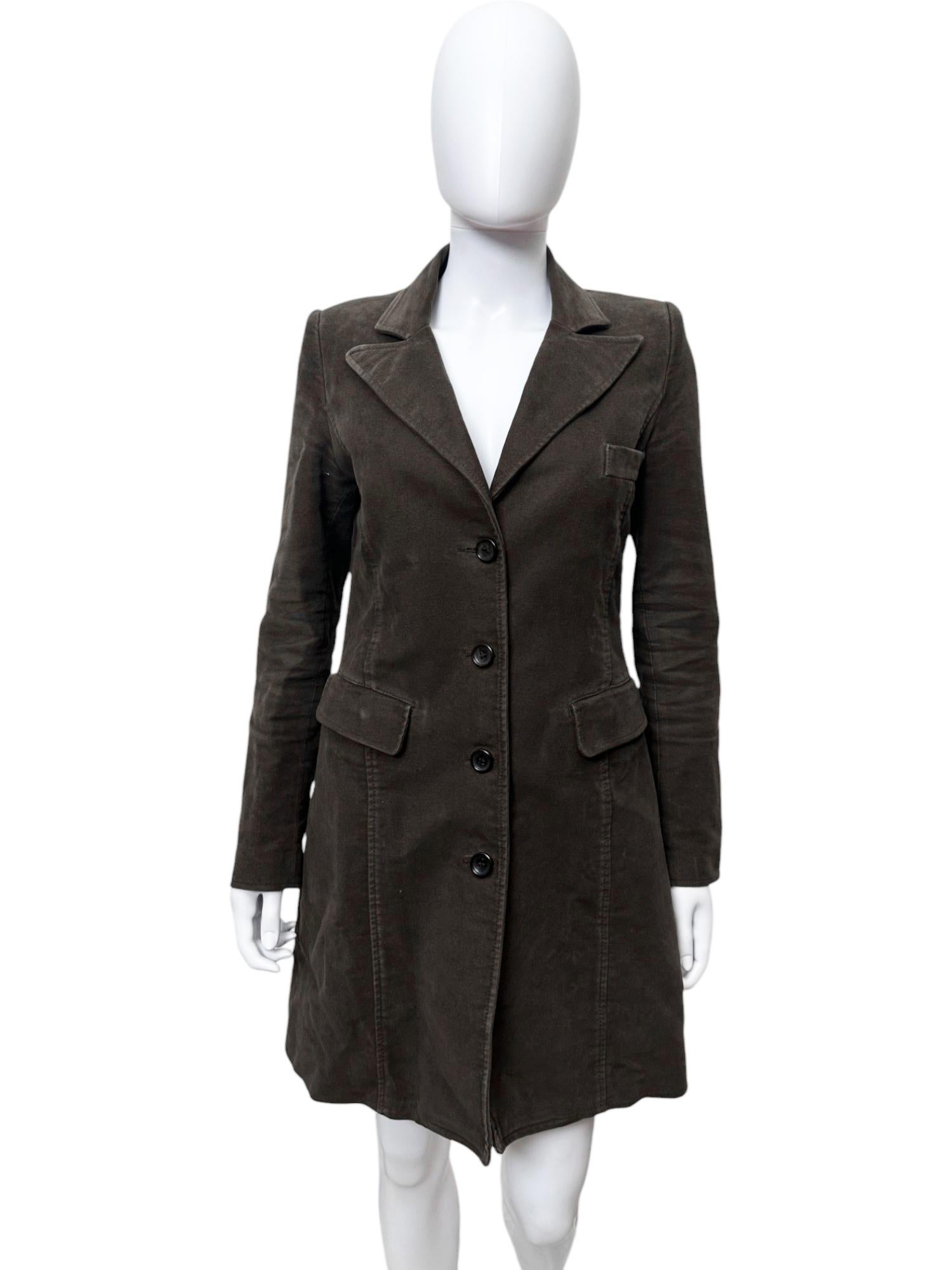 Alexander McQueen 1990's Brown Cotton Coat