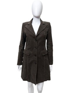 Alexander McQueen 1990's Brown Cotton Coat