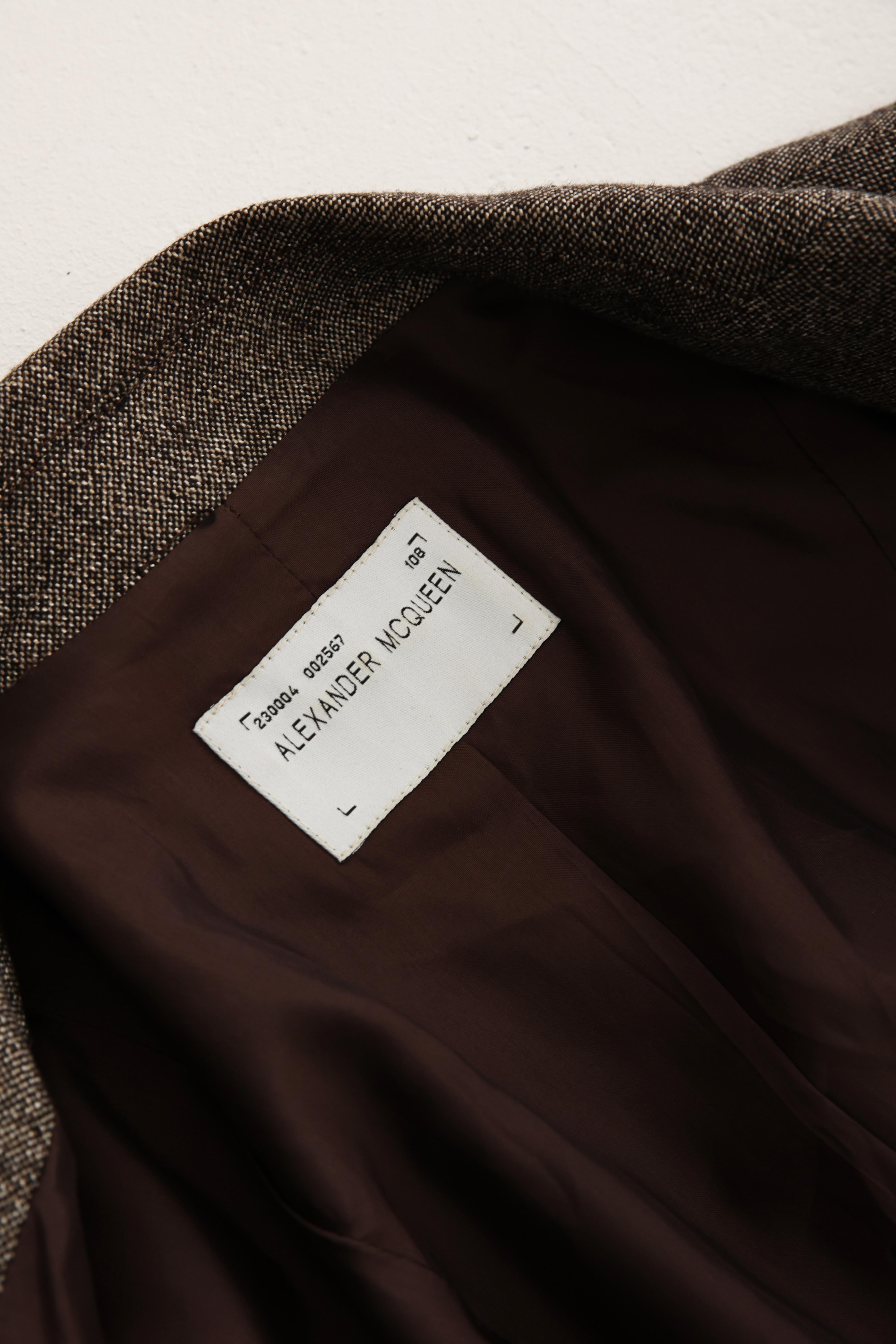 Alexander McQueen 1990's Grey Wool Jacket in vendita 4
