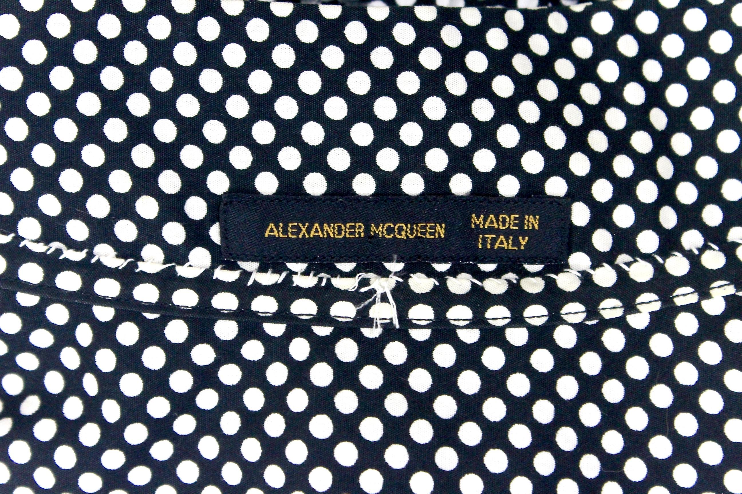 Alexander McQueen 1990s Polka Dot Shirt For Sale 12