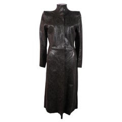 Alexander McQueen 1990 Manteau en cuir vintage
