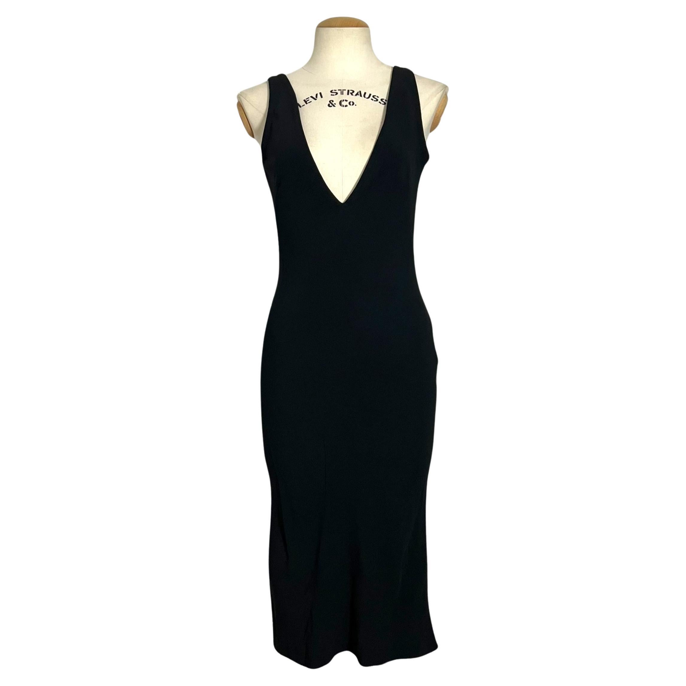 Alexander McQueen 1997 S/S La Poupee Plunging V Neck Bias low Cut  Dress For Sale