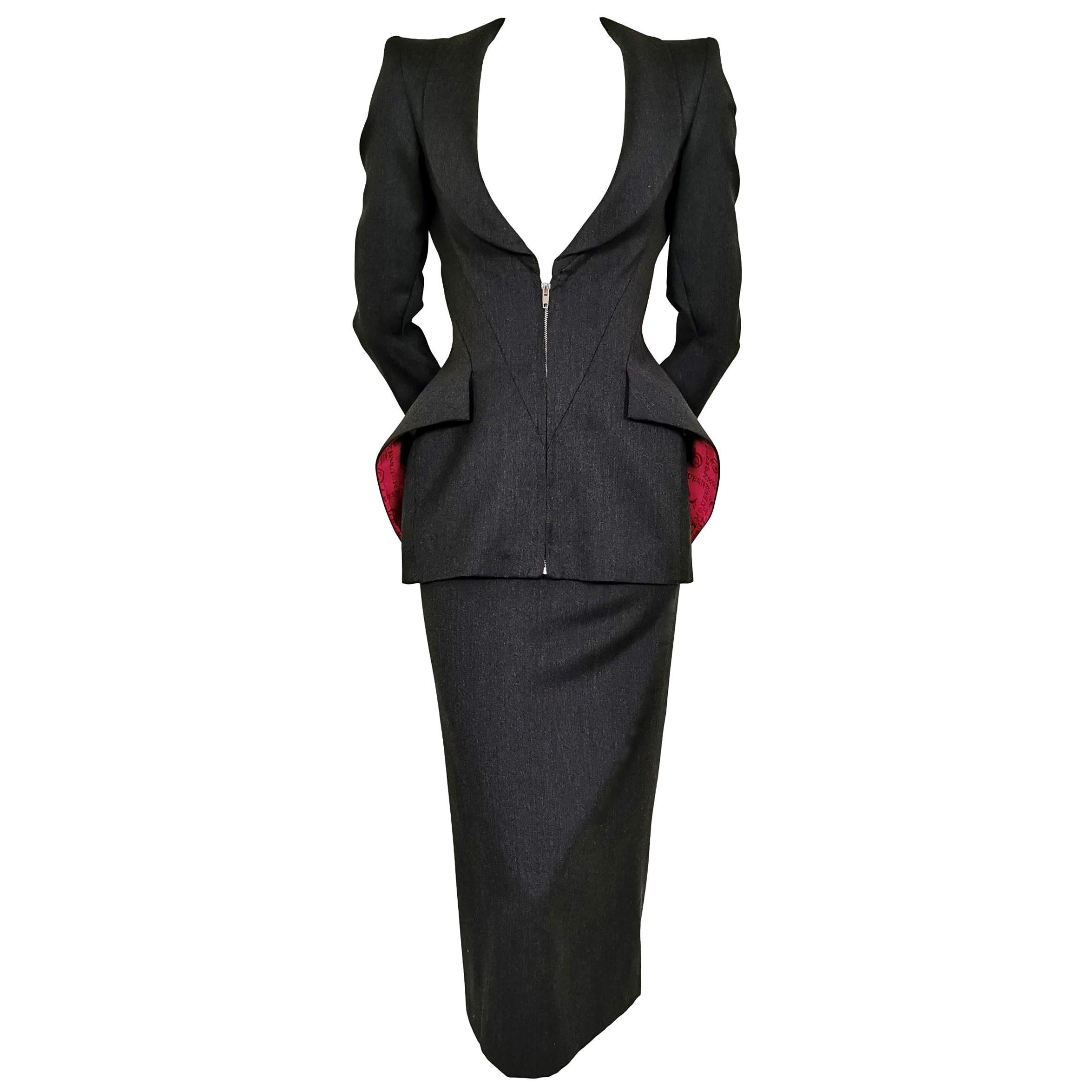 Alexander McQueen 1998 Joan Collection Fitted Skirt Suit