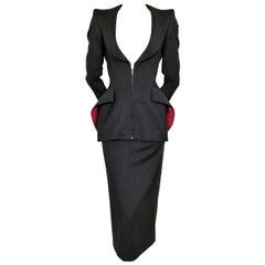 Alexander McQueen 1998 Joan Collection Fitted Skirt Suit