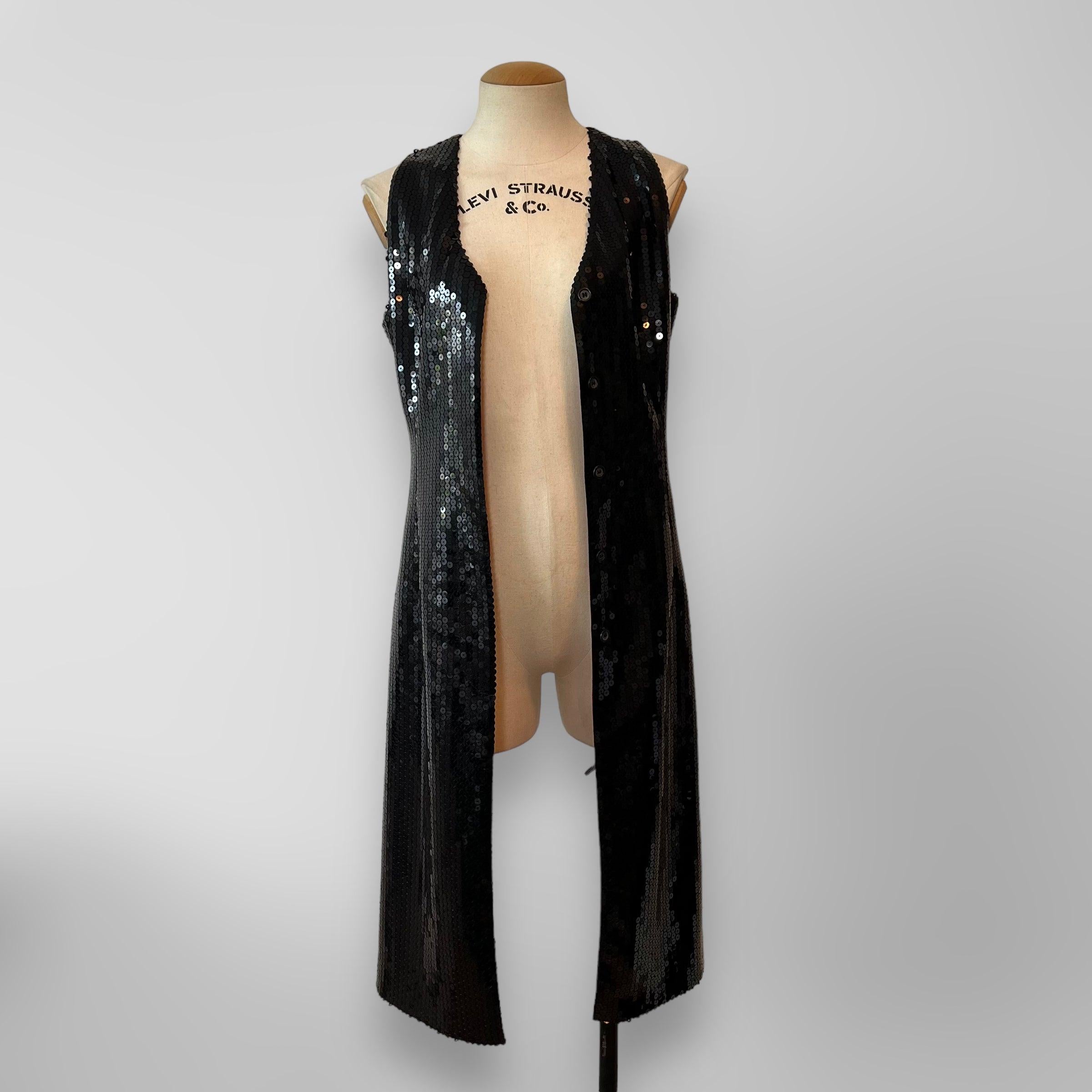 Alexander McQueen 1998 Joann sequin vest For Sale 4