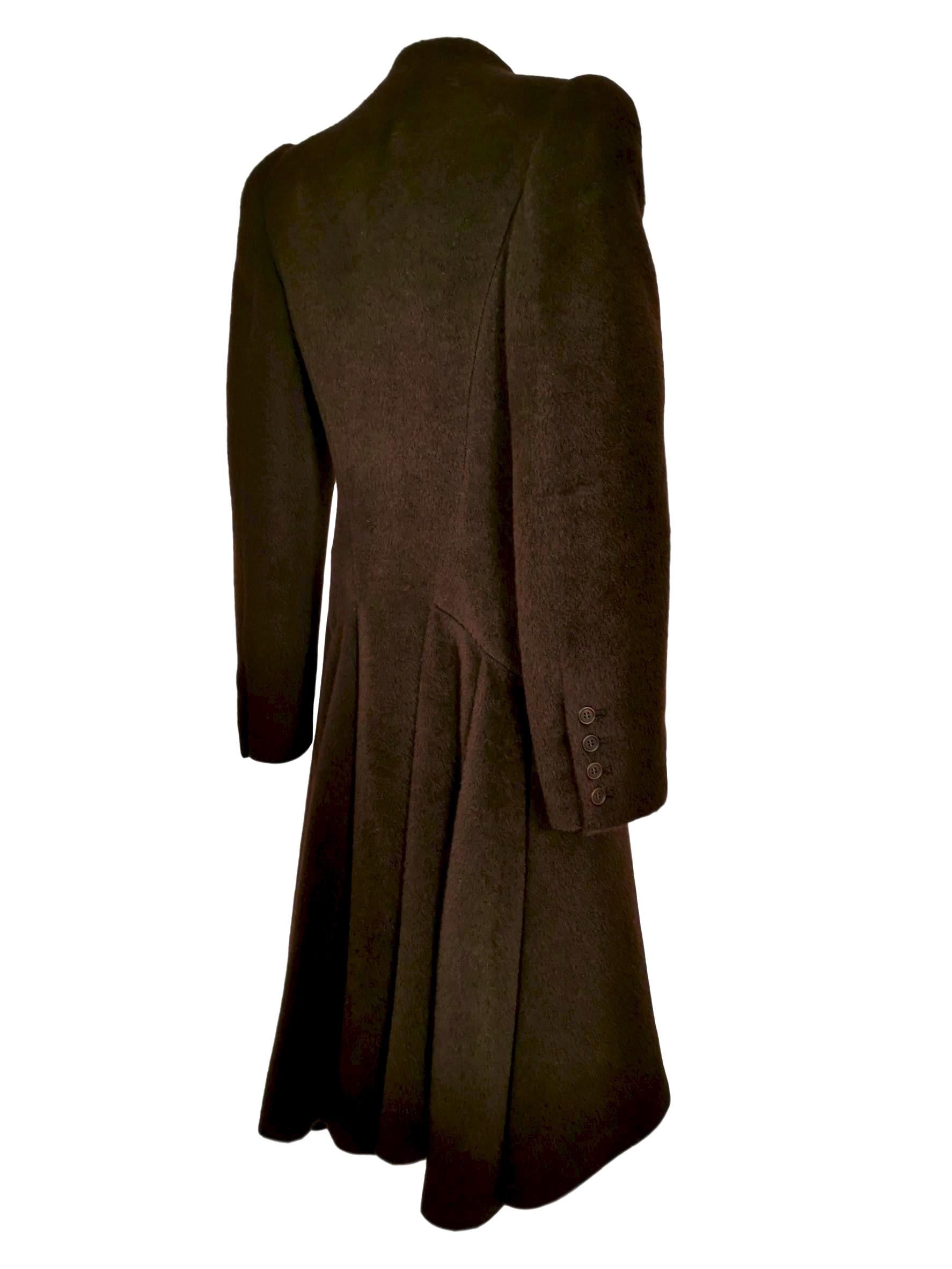 Alexander McQueen 1998 Mohair and Alpaca Joan Collection Coat In Excellent Condition For Sale In Bath, GB