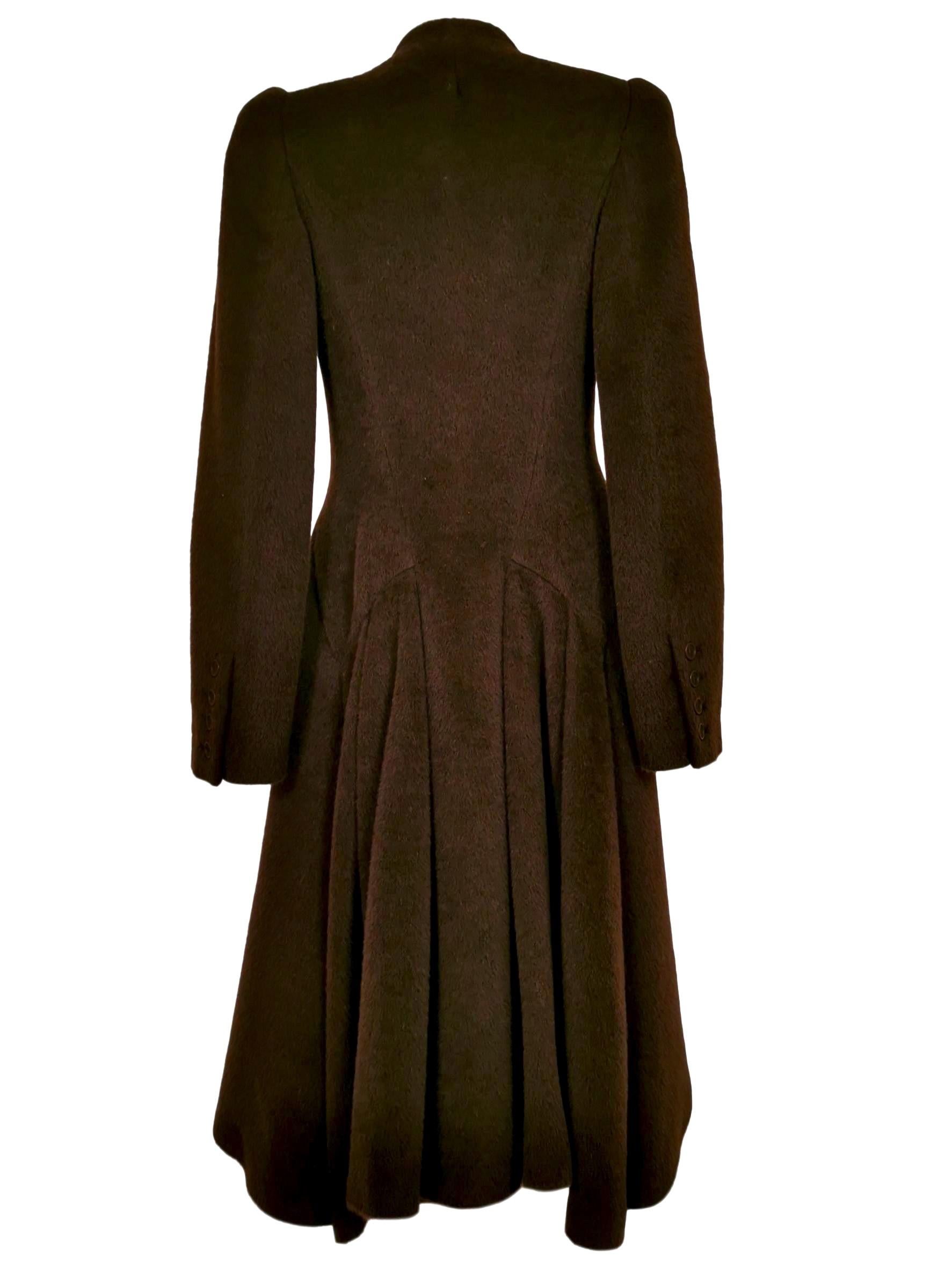 Alexander McQueen 1998 Mohair and Alpaca Joan Collection Coat For Sale 1