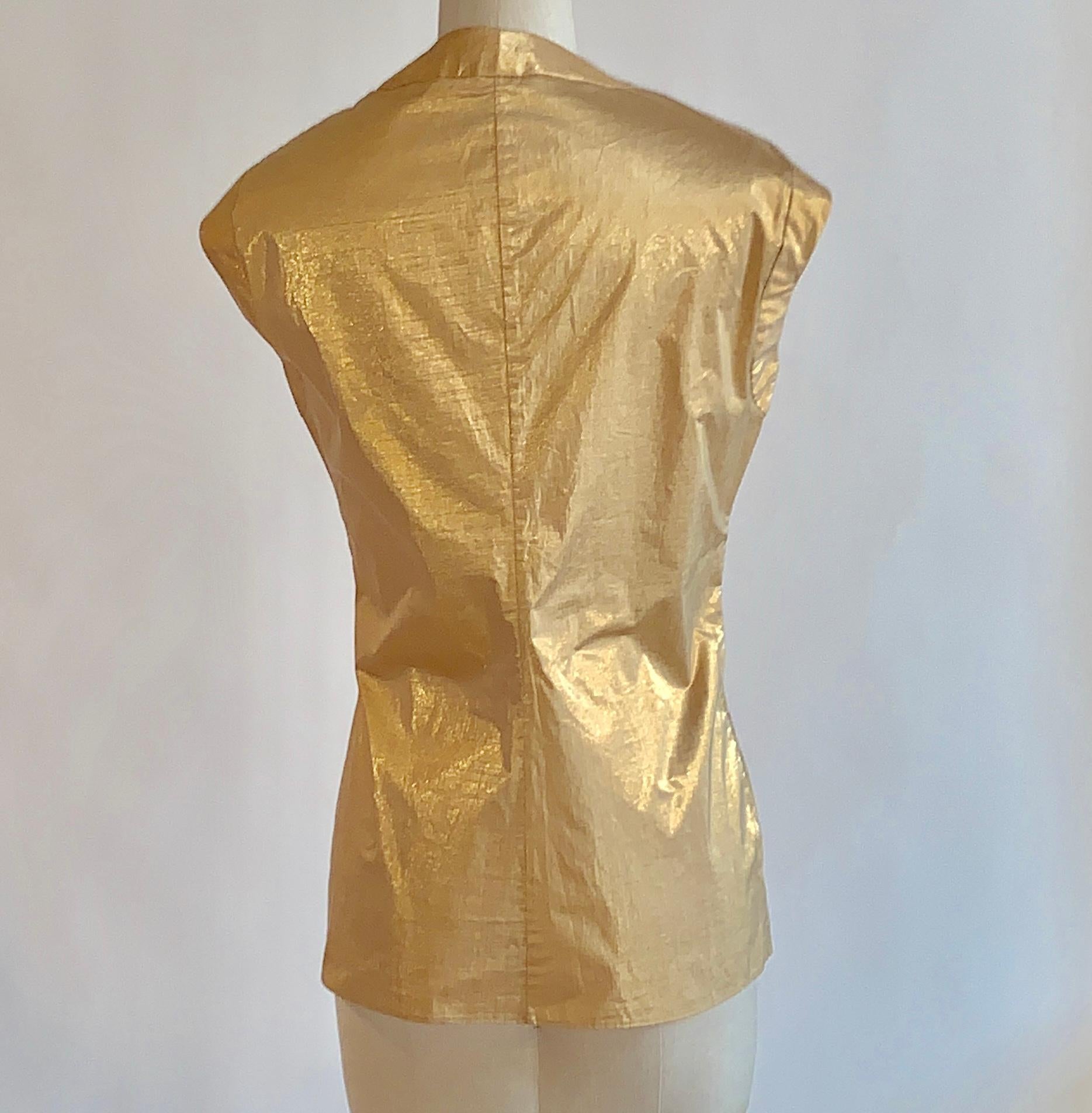 metallic gold camisole top