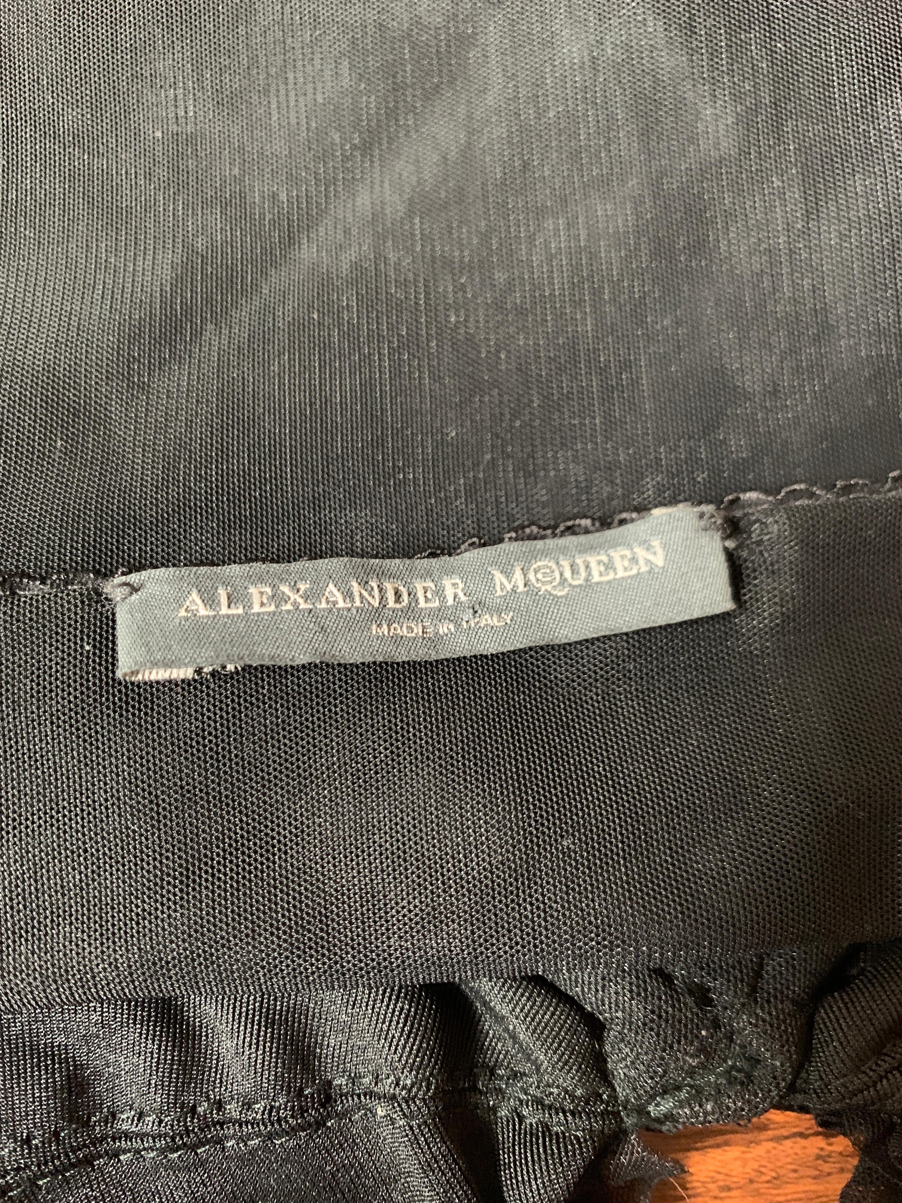 alexander mcqueen black ruffle top