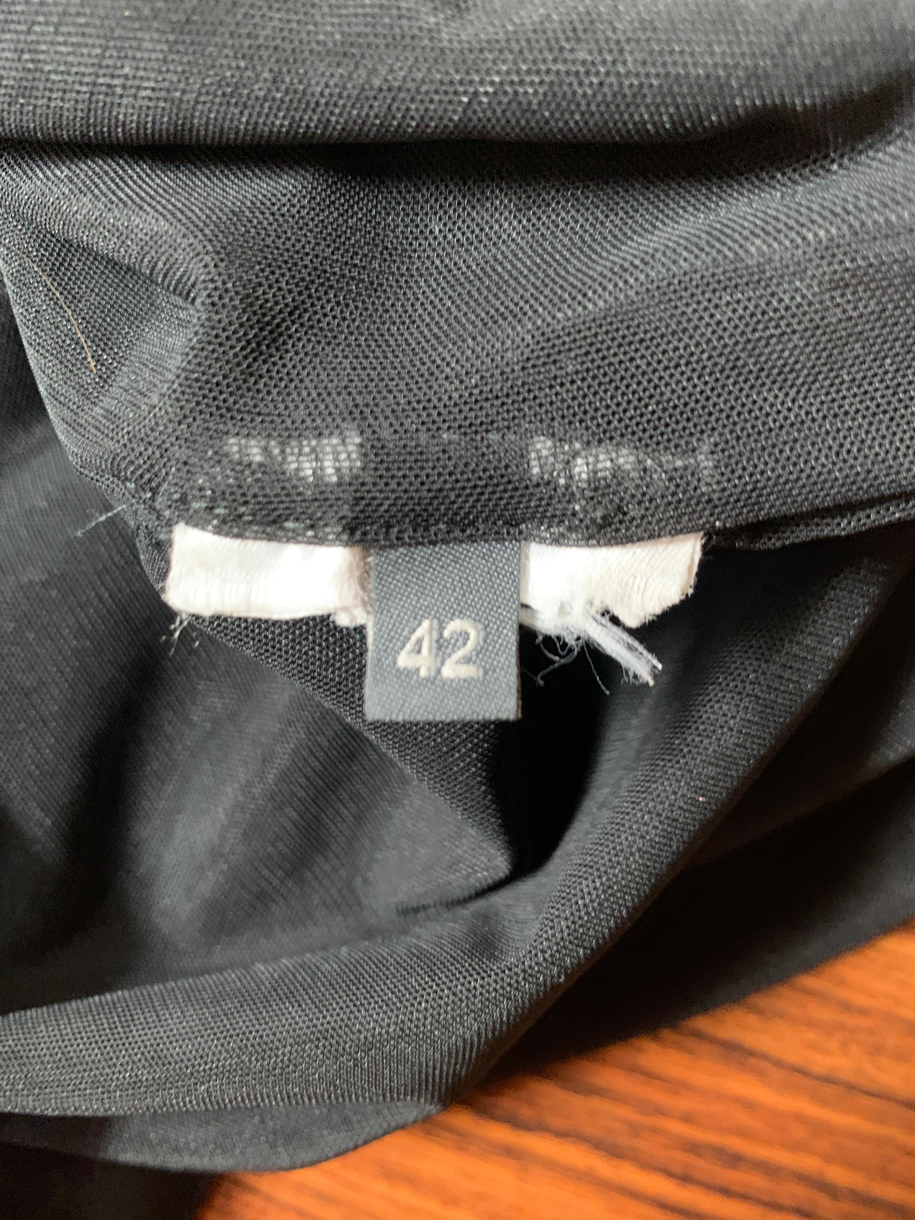 Alexander McQueen 2003 Black Mesh Ruffle Bust Tank Top In Good Condition In San Francisco, CA