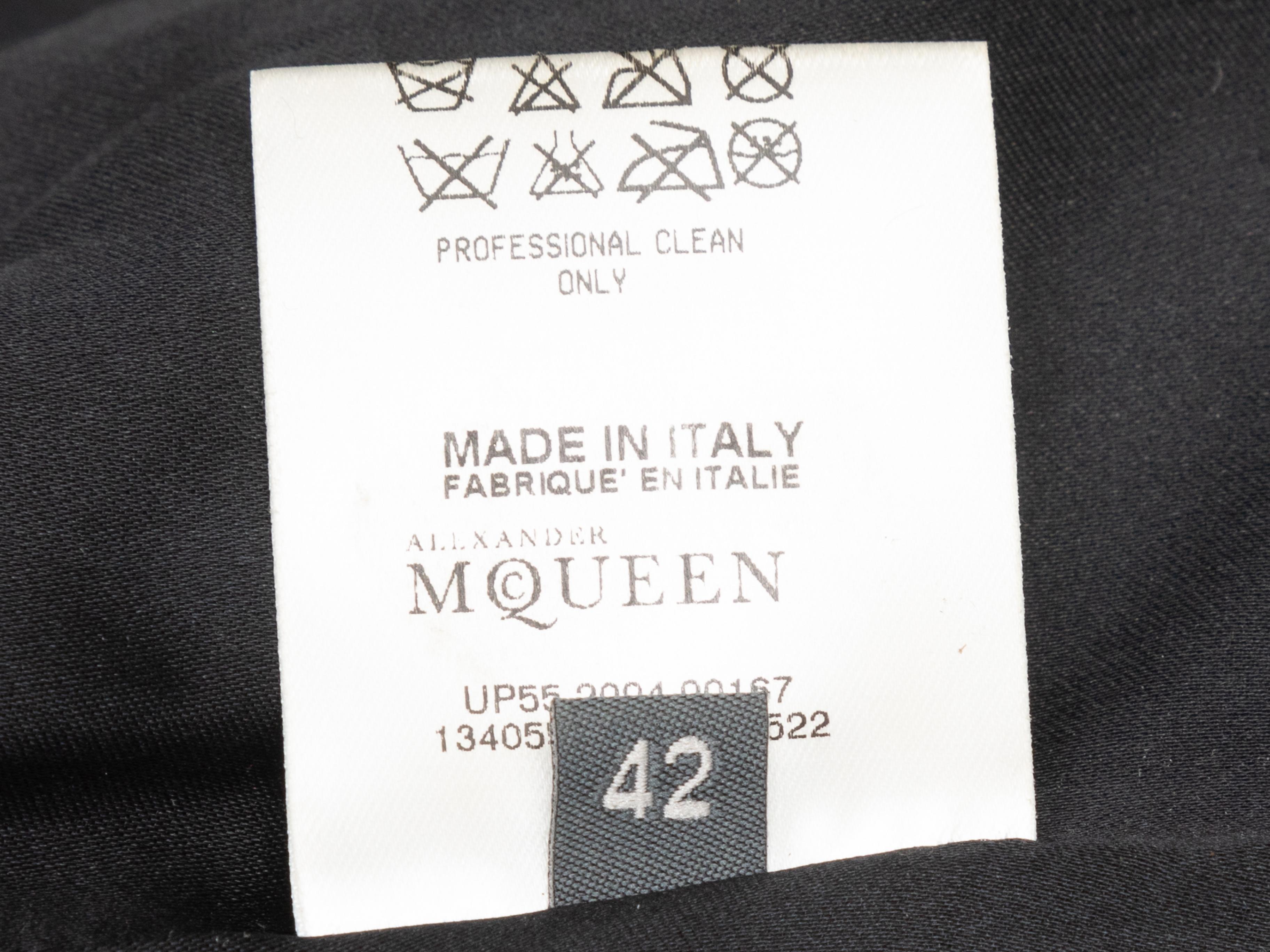 Alexander McQueen 2004 Black Ruched Silk Zip Jacket 2