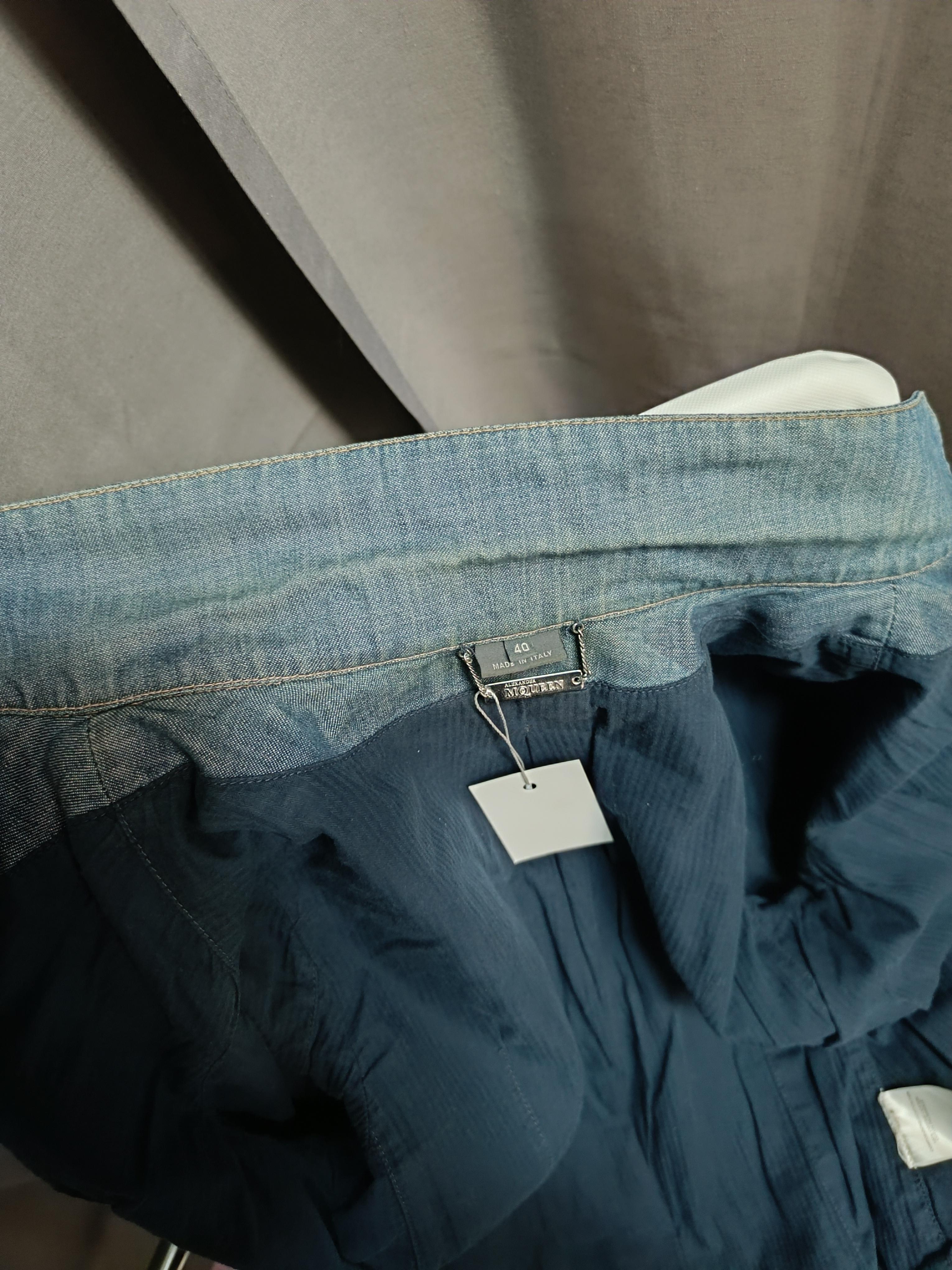 Alexander McQueen 2004 denim jacket For Sale 5