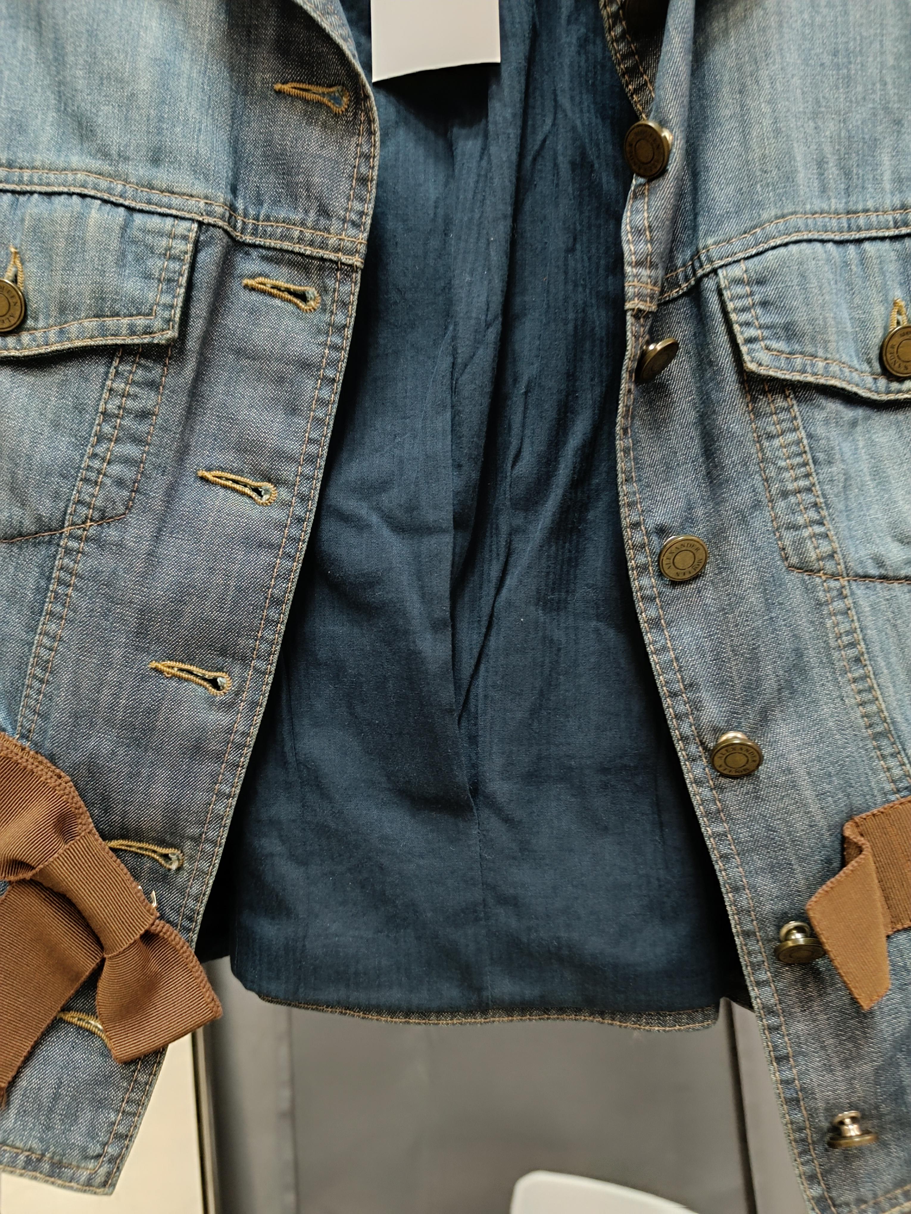 Alexander McQueen 2004 denim jacket For Sale 6