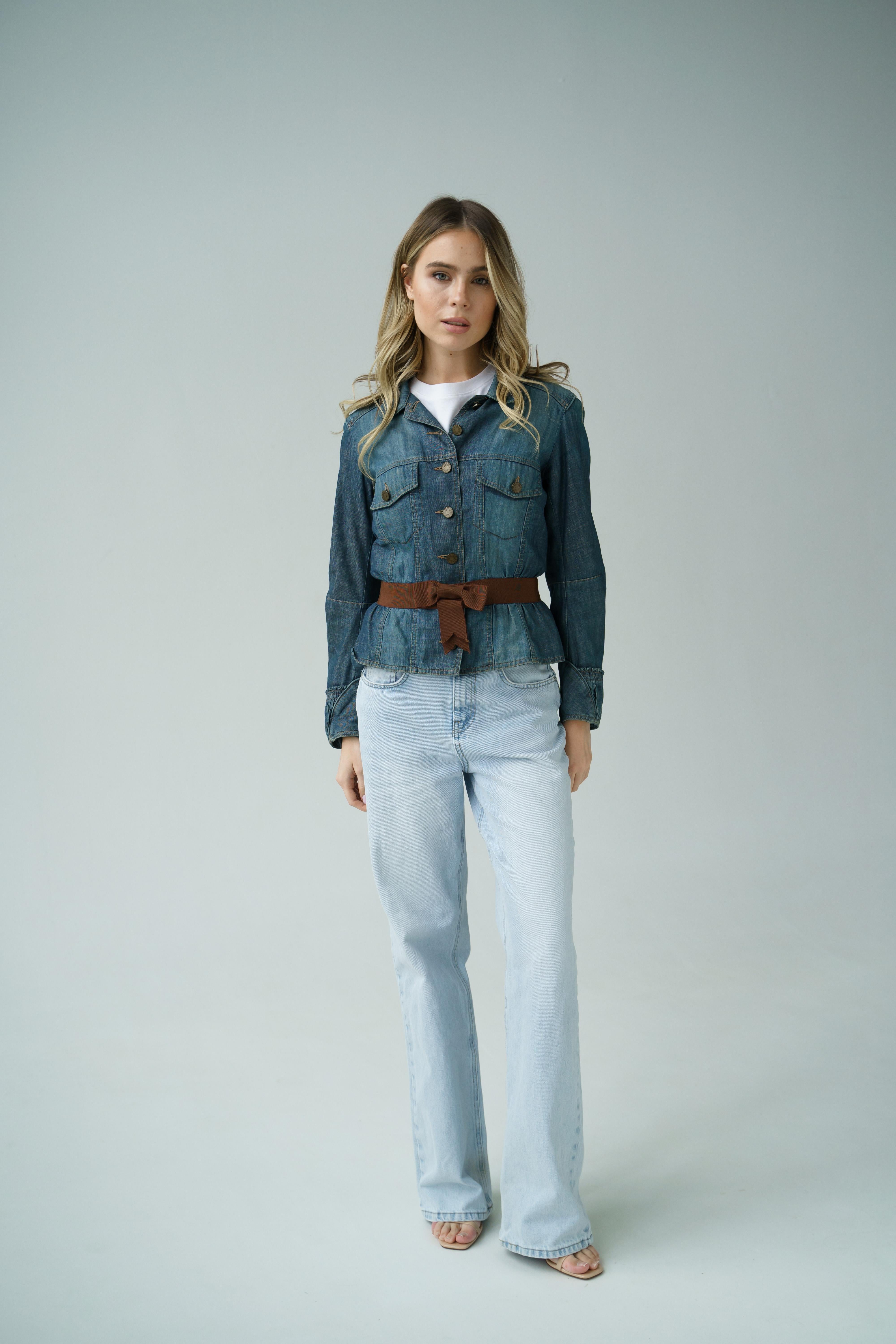 Alexander McQueen 2004 denim jacket For Sale 12