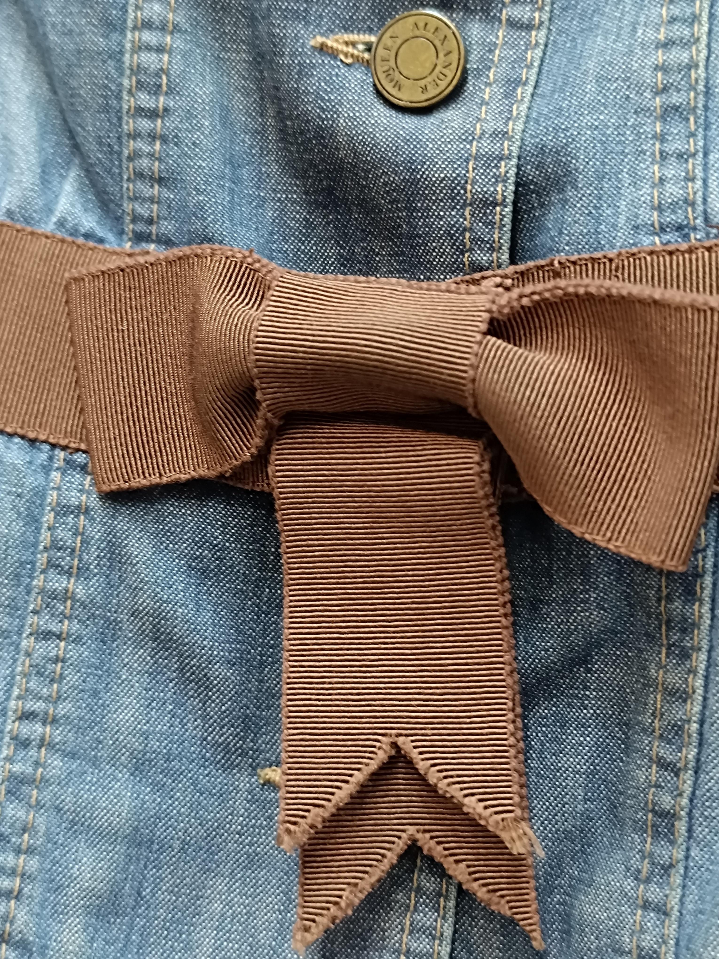 Alexander McQueen 2004 denim jacket For Sale 1