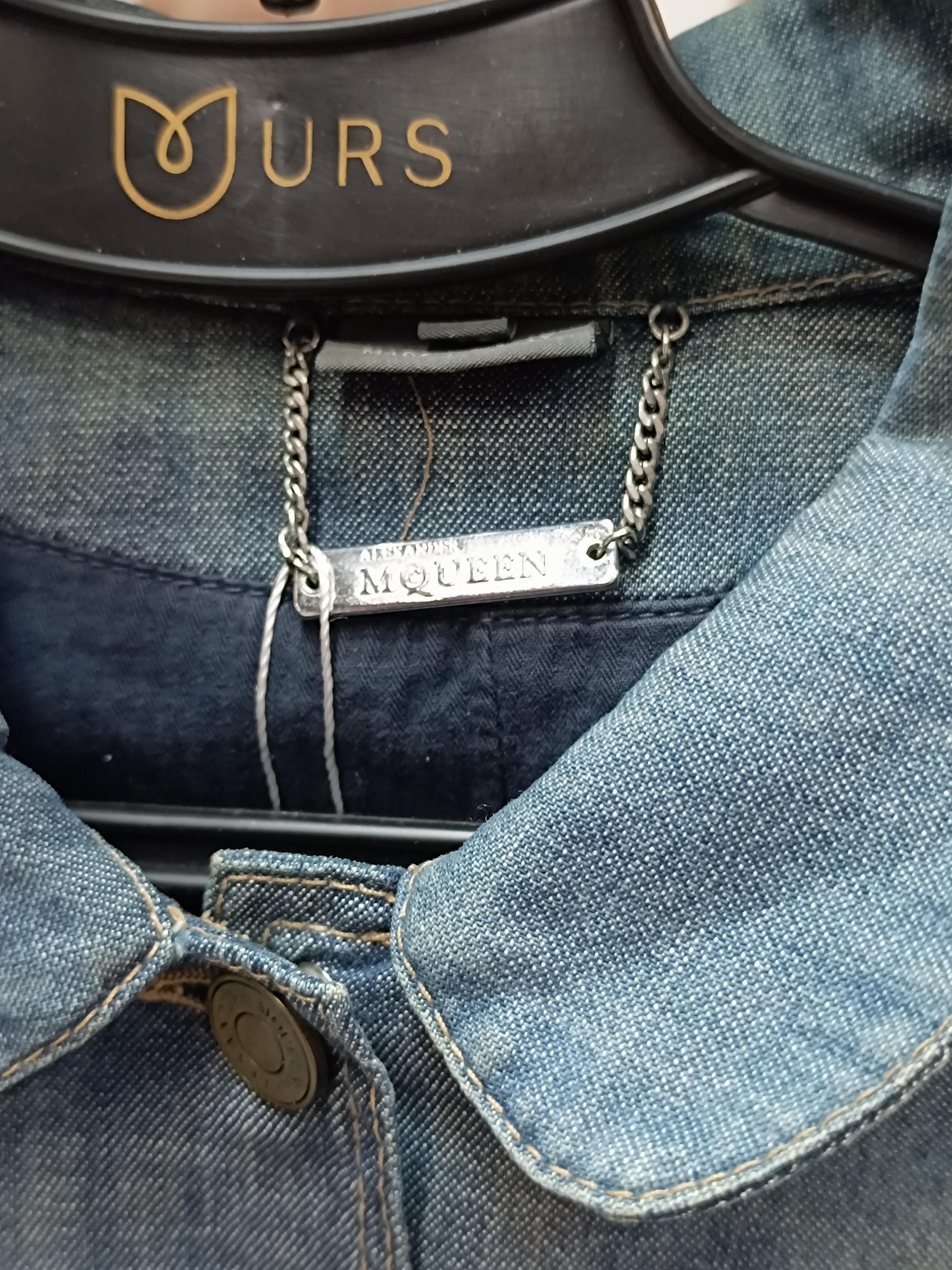 Alexander McQueen 2004 denim jacket For Sale 2