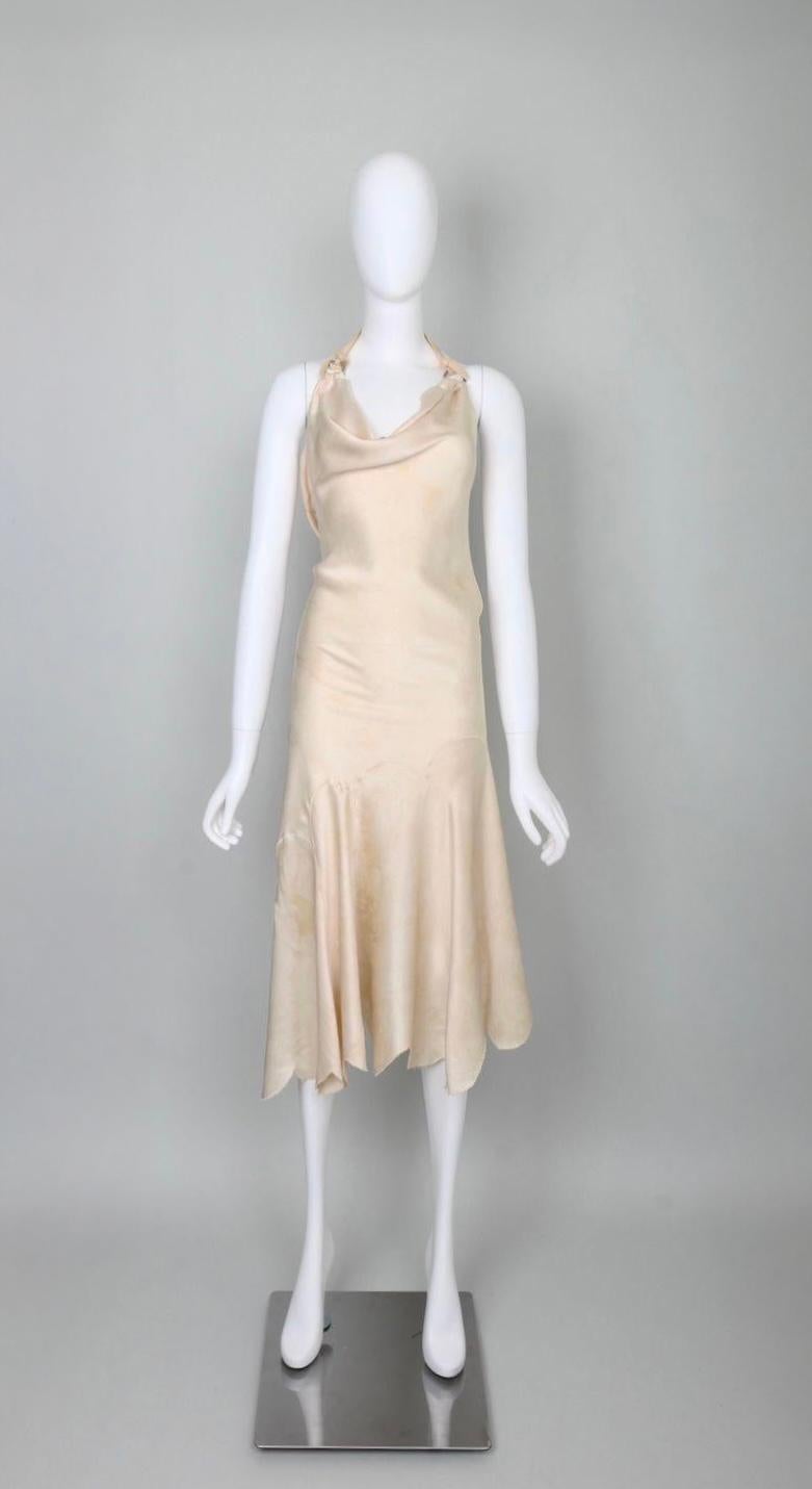 Alexander McQueen 2004 Smoke Kleid (Beige) im Angebot