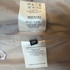 ALEXANDER MCQUEEN 2004 - Chemisier en soie violet à rayures et dentelle - Vintage