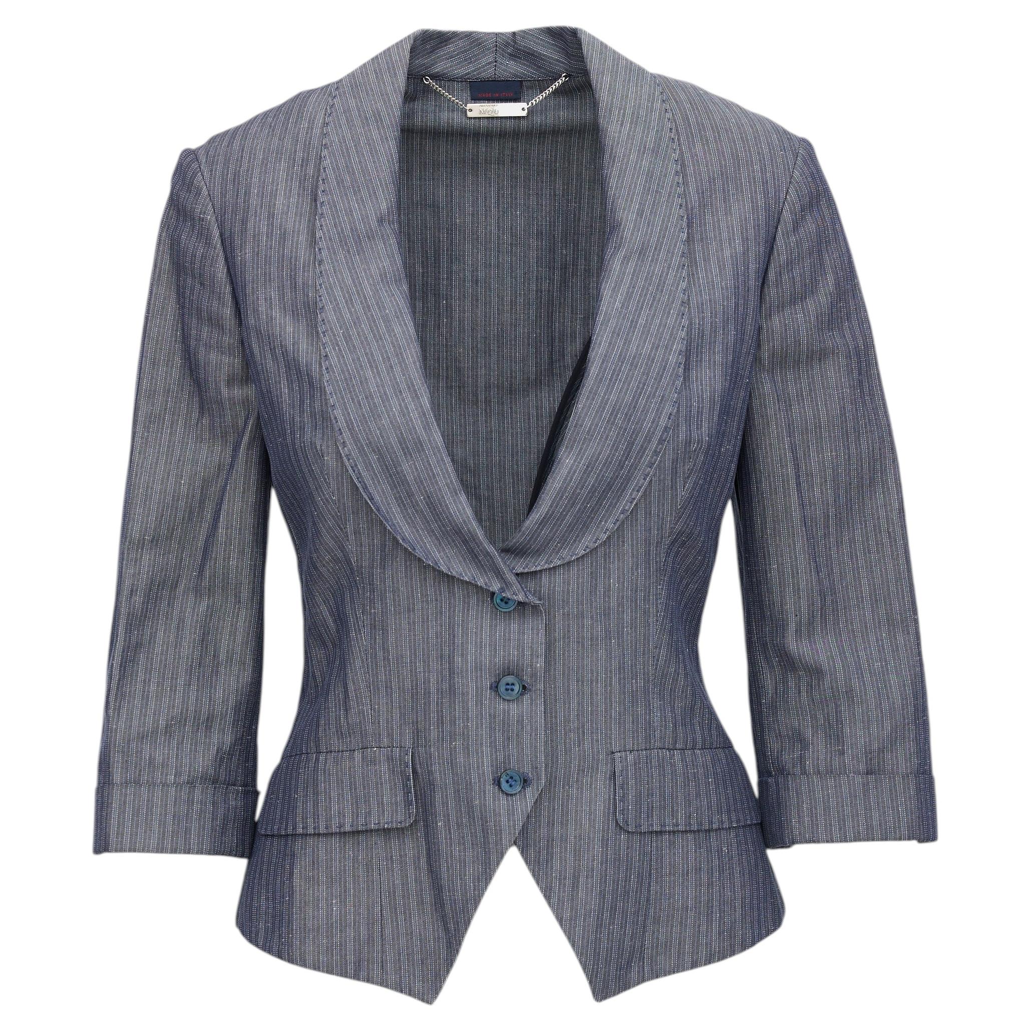 Alexander McQueen 2005 Pinstripe Blazer IT 42