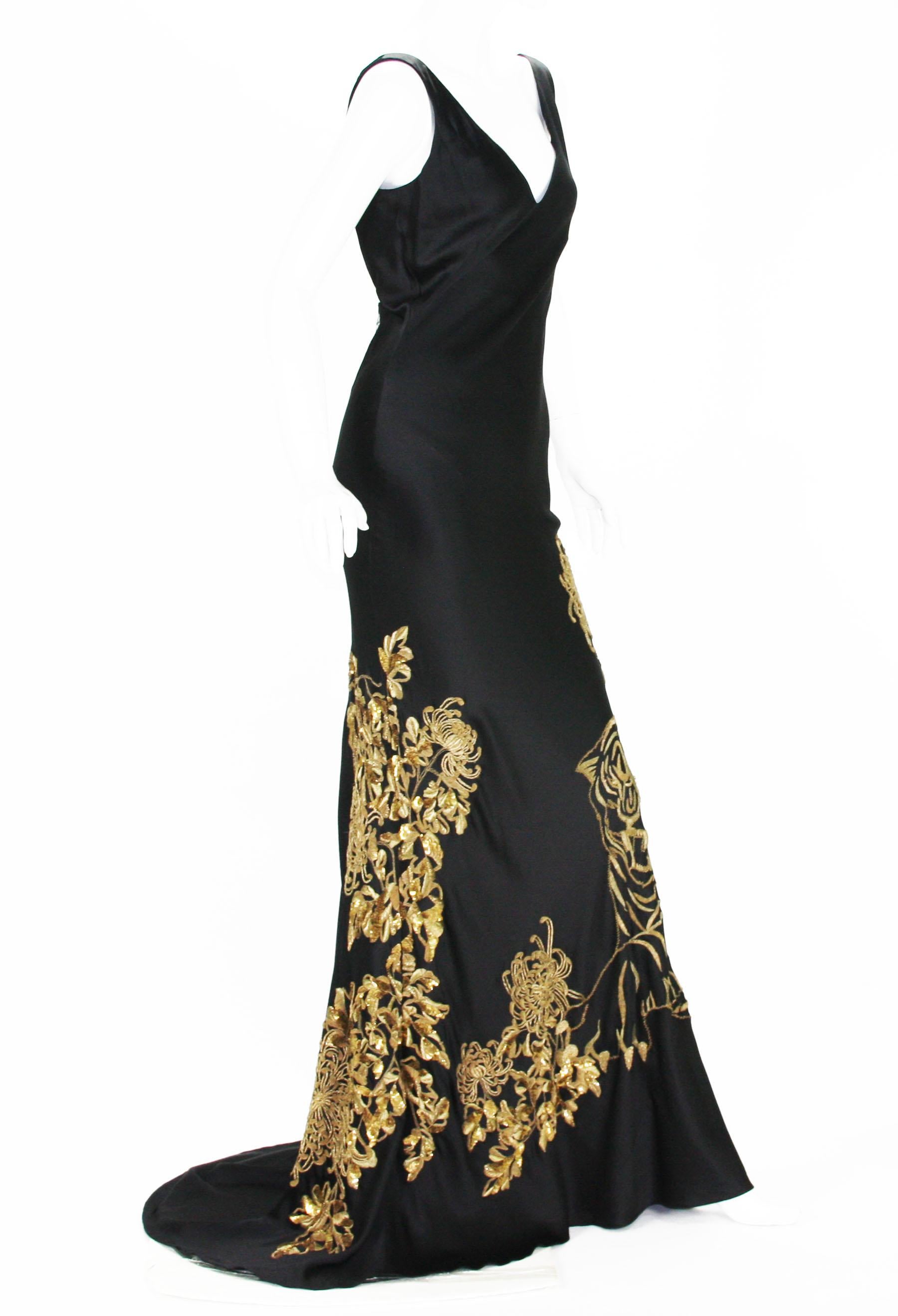 gold embroidered dress