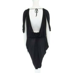 Alexander McQueen 2007: abito con maniche larghe e increspature sulla spalla e drappeggi sul retro IT38 S