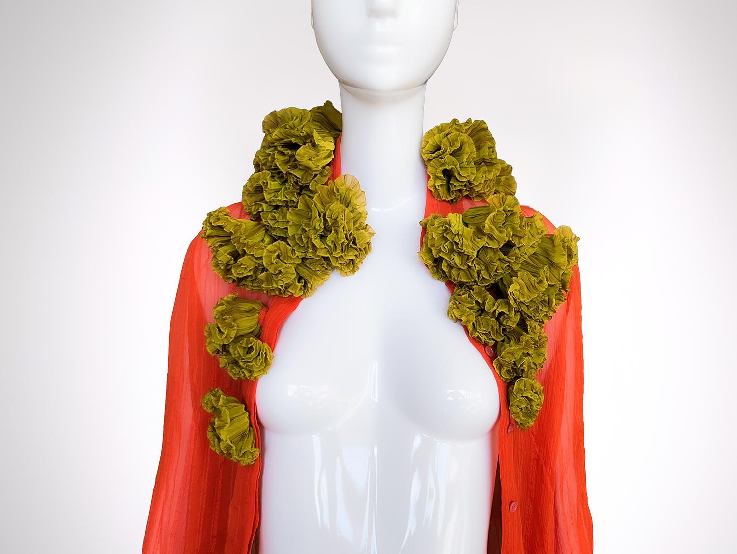 Gray Alexander Mcqueen 2008 Beautiful Silk Blouse Top For Sale