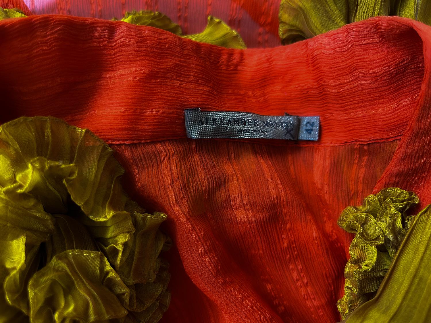 Alexander Mcqueen 2008 Beautiful Silk Blouse Top For Sale 2