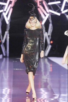Alexander McQueen 2008 Isabella Blow Tribute Portrait Beaded Dress