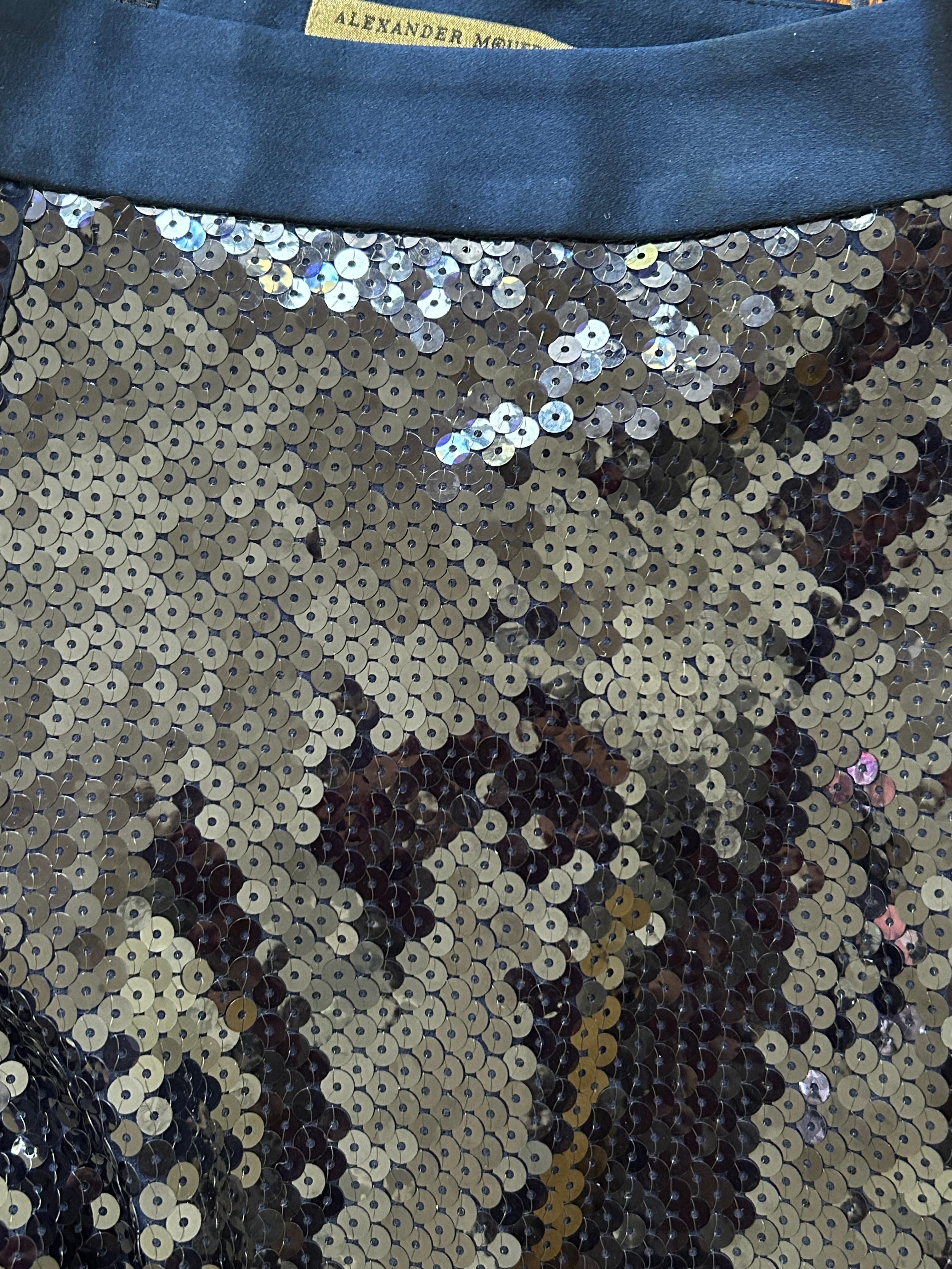 Alexander McQueen - Pantalon à sequins bleu marine, 2008 en vente 6