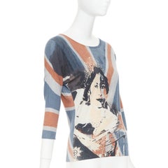 ALEXANDER MCQUEEN 2008 Runway Queen Elizabeth Portrait Jack cashmere sweater S