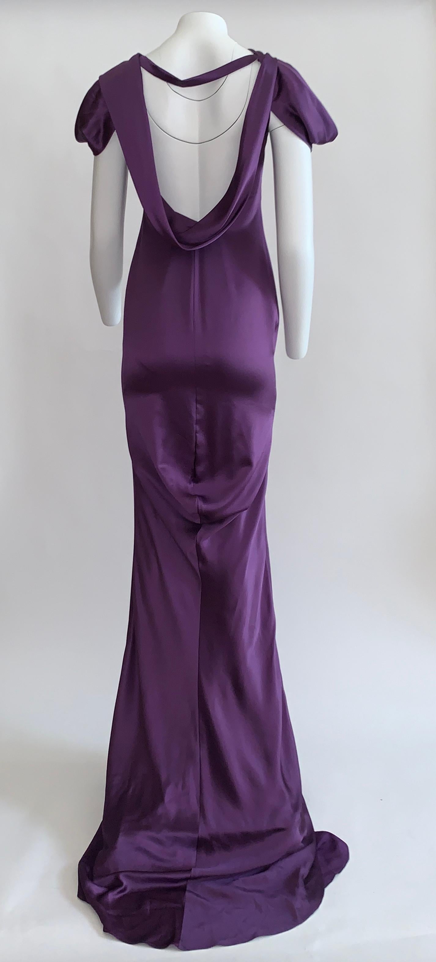backless purple dress