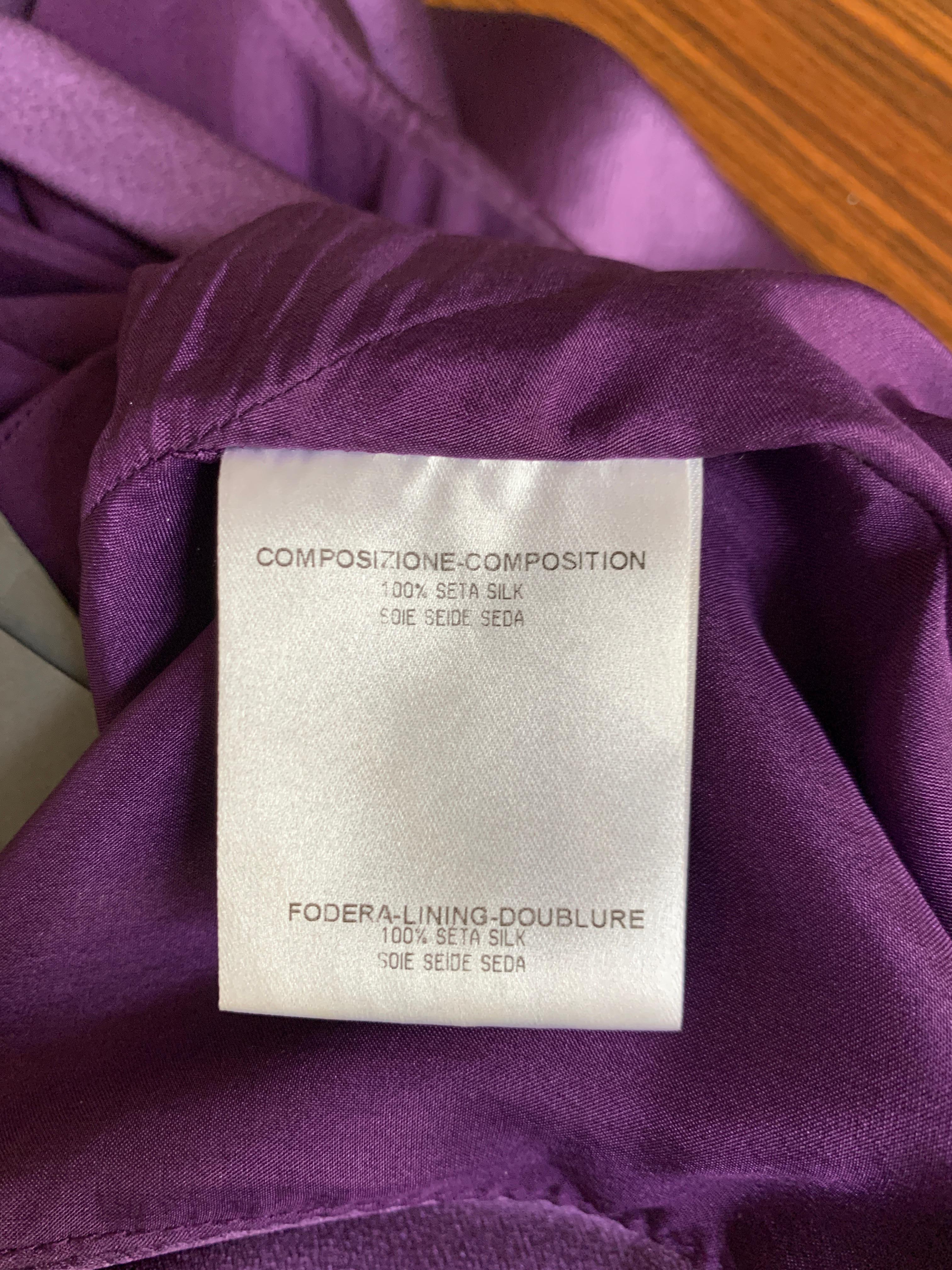 Alexander McQueen 2008 Violet Purple Silk Backless Gown In Good Condition In San Francisco, CA