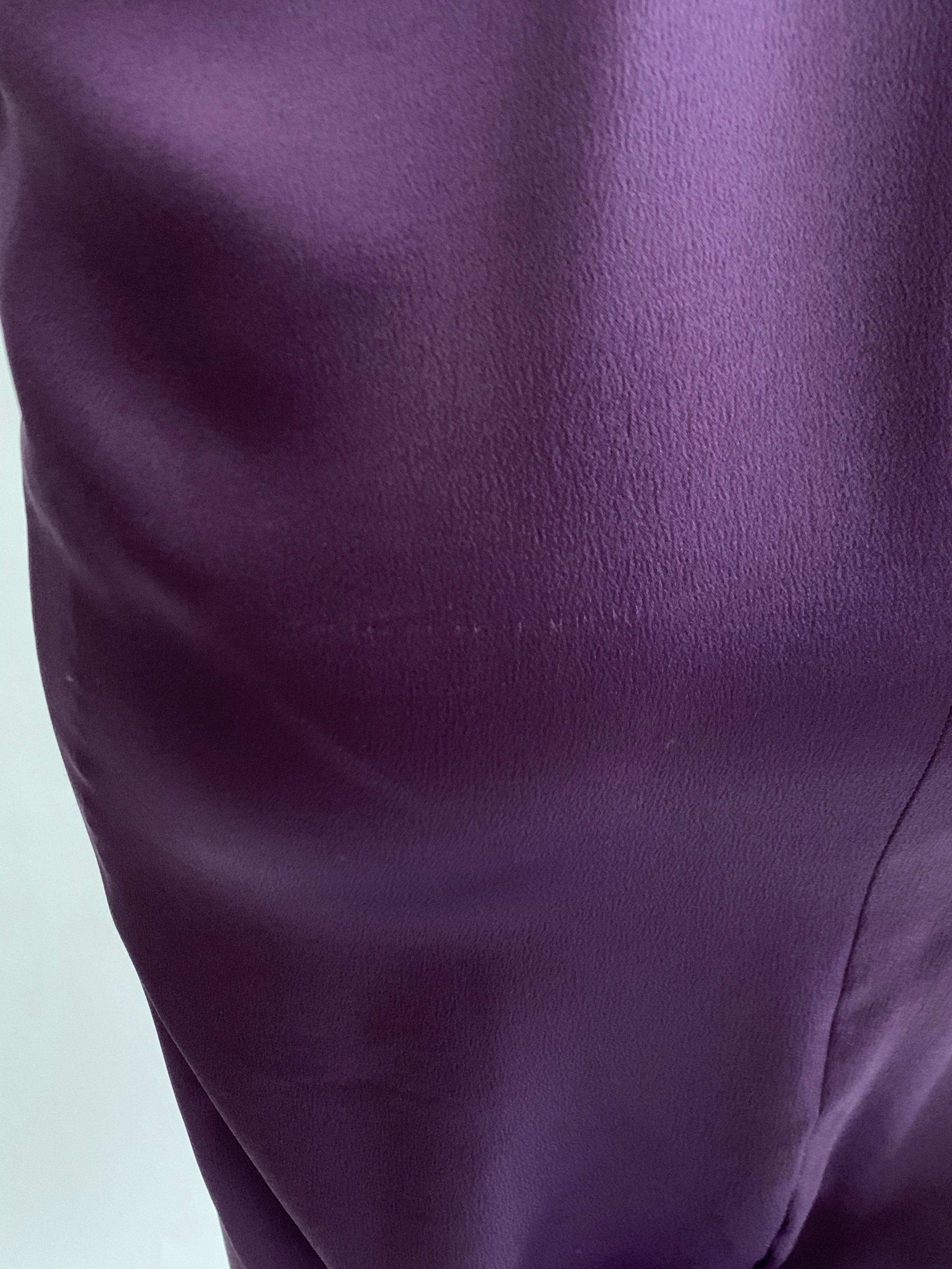 Alexander McQueen 2008 Violet Purple Silk Backless Gown 1