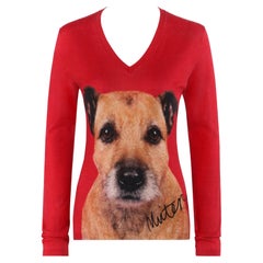 Alexander McQueen - Maglione a maniche lunghe in cashmere con muso di cane "Minter" del 2009