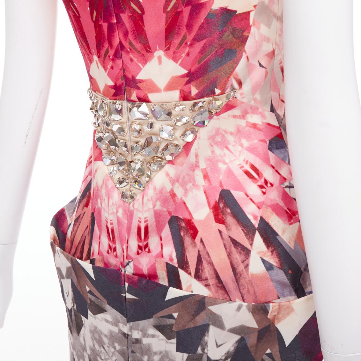 ALEXANDER MCQUEEN 2009 Natural Distinction Kaleidoscope crystal dress IT40 S For Sale 5
