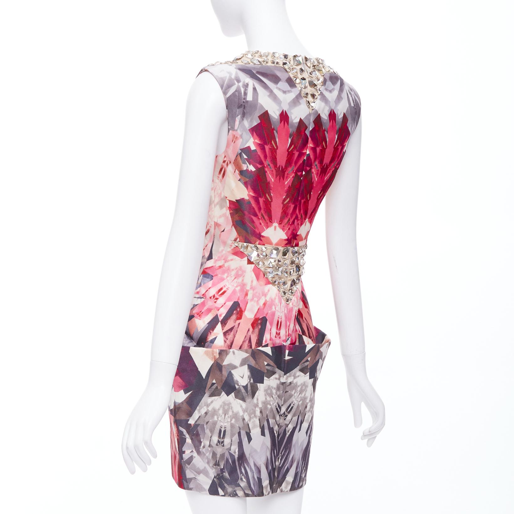 ALEXANDER MCQUEEN 2009 Natural Distinction Kaleidoscope crystal dress IT40 S For Sale 1
