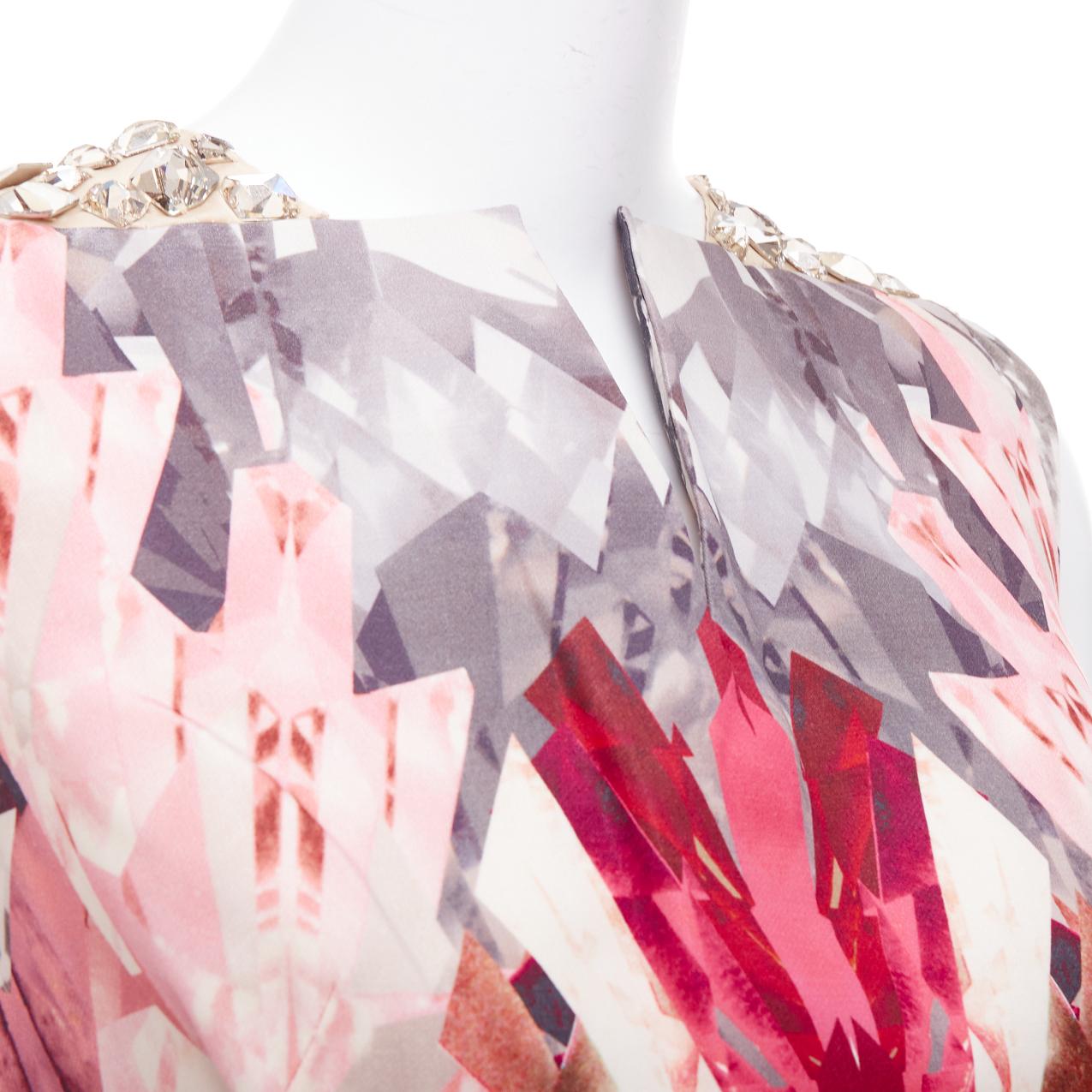 ALEXANDER MCQUEEN 2009 Natural Distinction Kaleidoscope crystal dress IT40 S For Sale 2