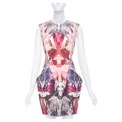 ALEXANDER MCQUEEN 2009 Distinción Natural Vestido de cristal Caleidoscopio IT40 S