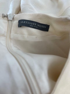 Alexander McQueen 2009 Size 38 / 2 Ivory Silk Red Lips Sequin Blouse Top Shirt