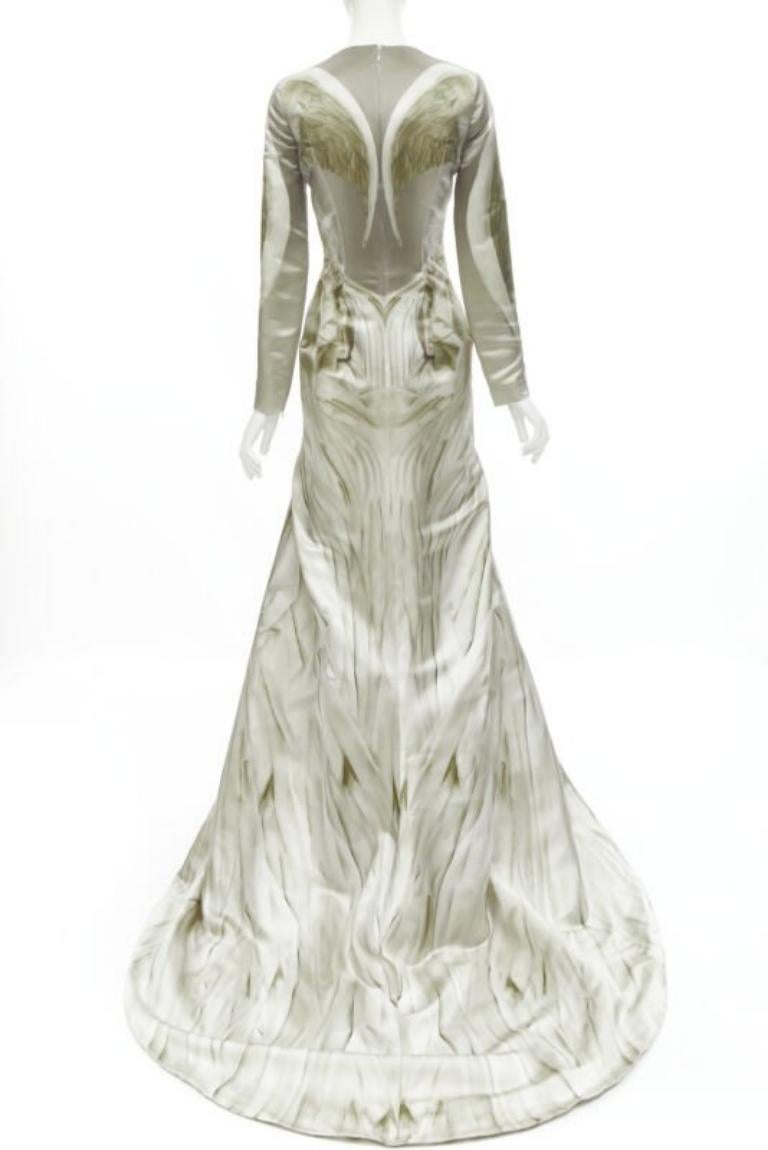 Women's ALEXANDER MCQUEEN 2010 Angels Demons embellished chiffon skirt gown IT40 S For Sale