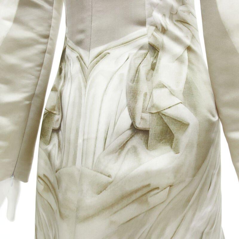 ALEXANDER MCQUEEN 2010 Angels Demons embellished chiffon skirt gown IT40 S 4