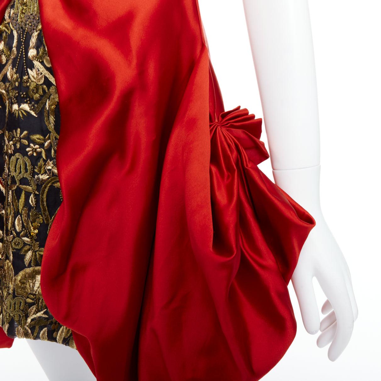ALEXANDER MCQUEEN 2010 Angels Demons Runway red gold puff dress IT40 S Beyonce 5