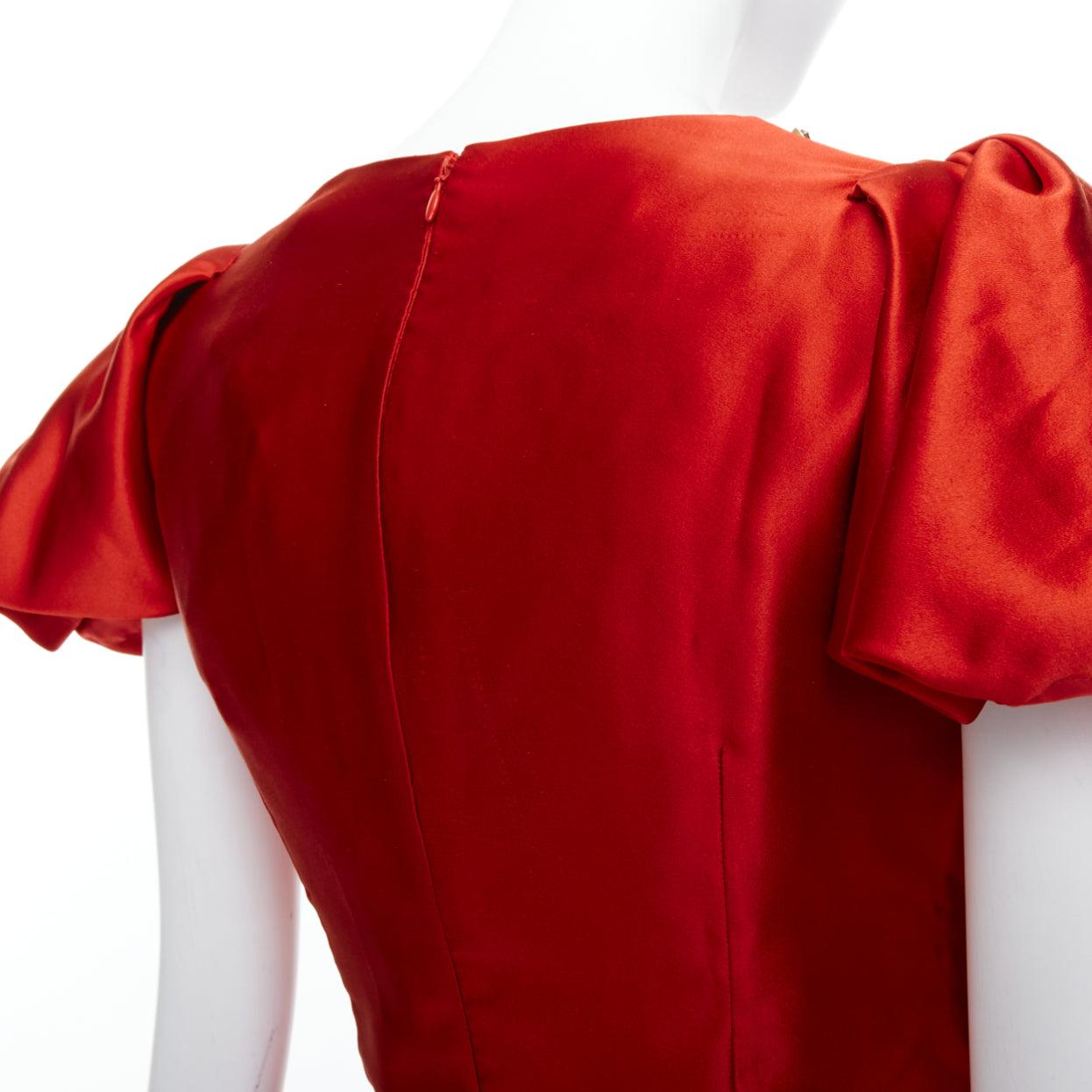 ALEXANDER MCQUEEN 2010 Angels Demons Runway red gold puff dress IT40 S Beyonce 7