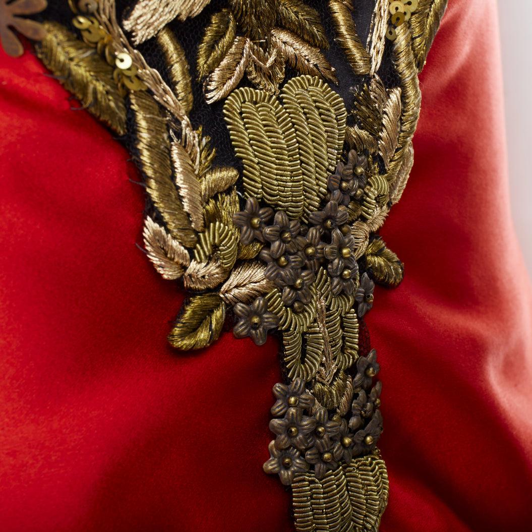 ALEXANDER MCQUEEN 2010 Angels Demons Runway red gold puff dress IT40 S Beyonce 8