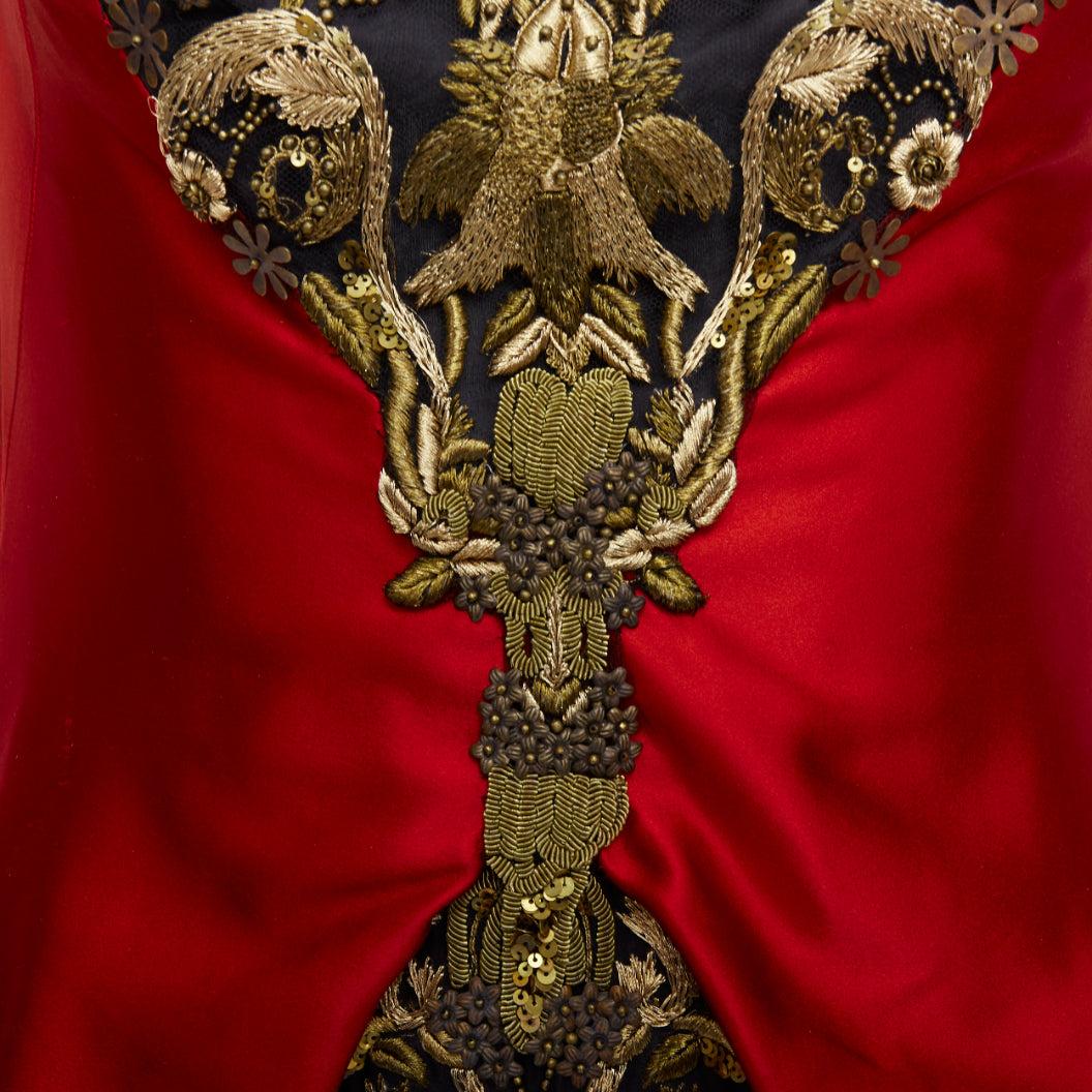 ALEXANDER MCQUEEN 2010 Angels Demons Runway red gold puff dress IT40 S Beyonce 4