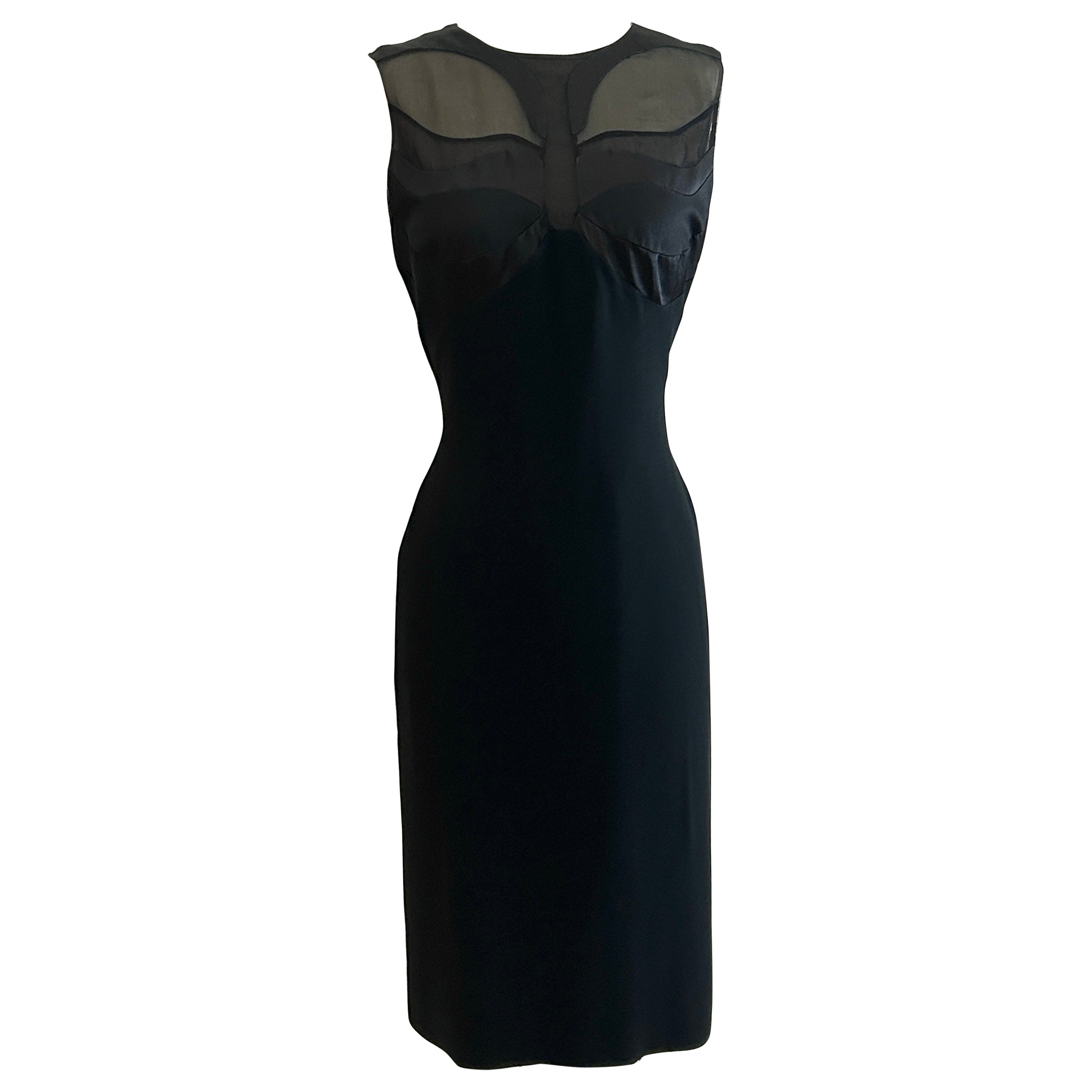 Alexander McQueen 2010 Schwarzes Kleid mit Schmetterlingsdetails