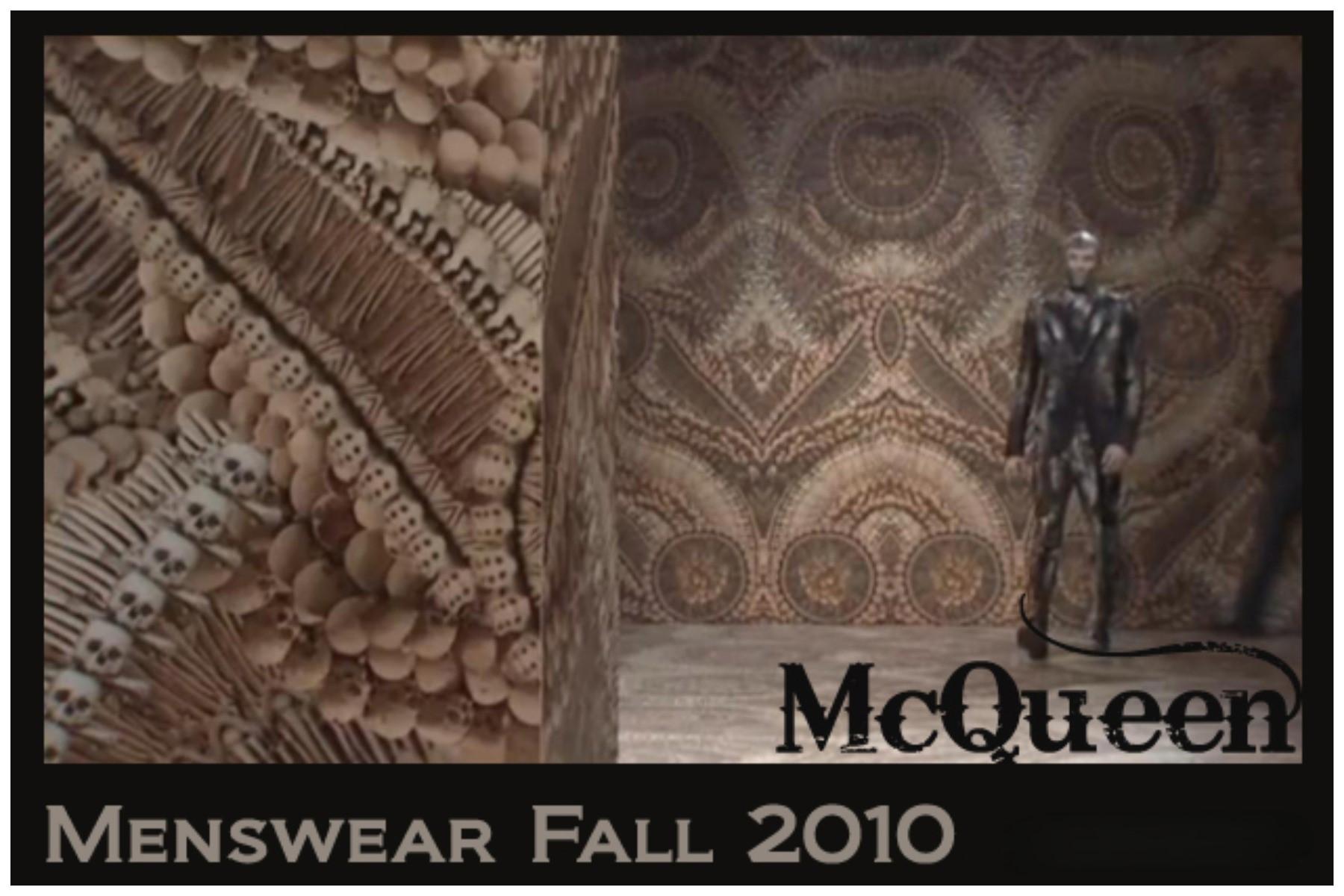 Alexander McQueen 2010 catacombs Black Skull Print Wool Blend Long Sleeve Dress For Sale 9