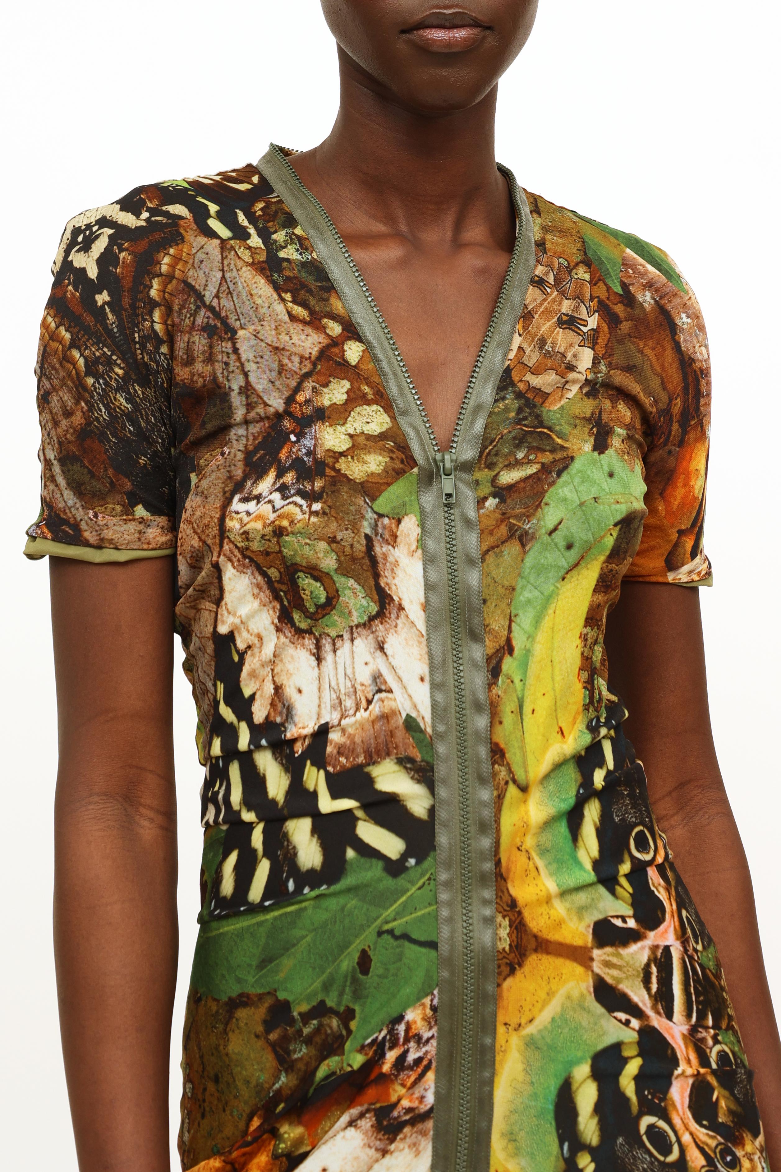 Brown Alexander McQueen 2010 Green Plato's Atlantis Mesh Dress For Sale