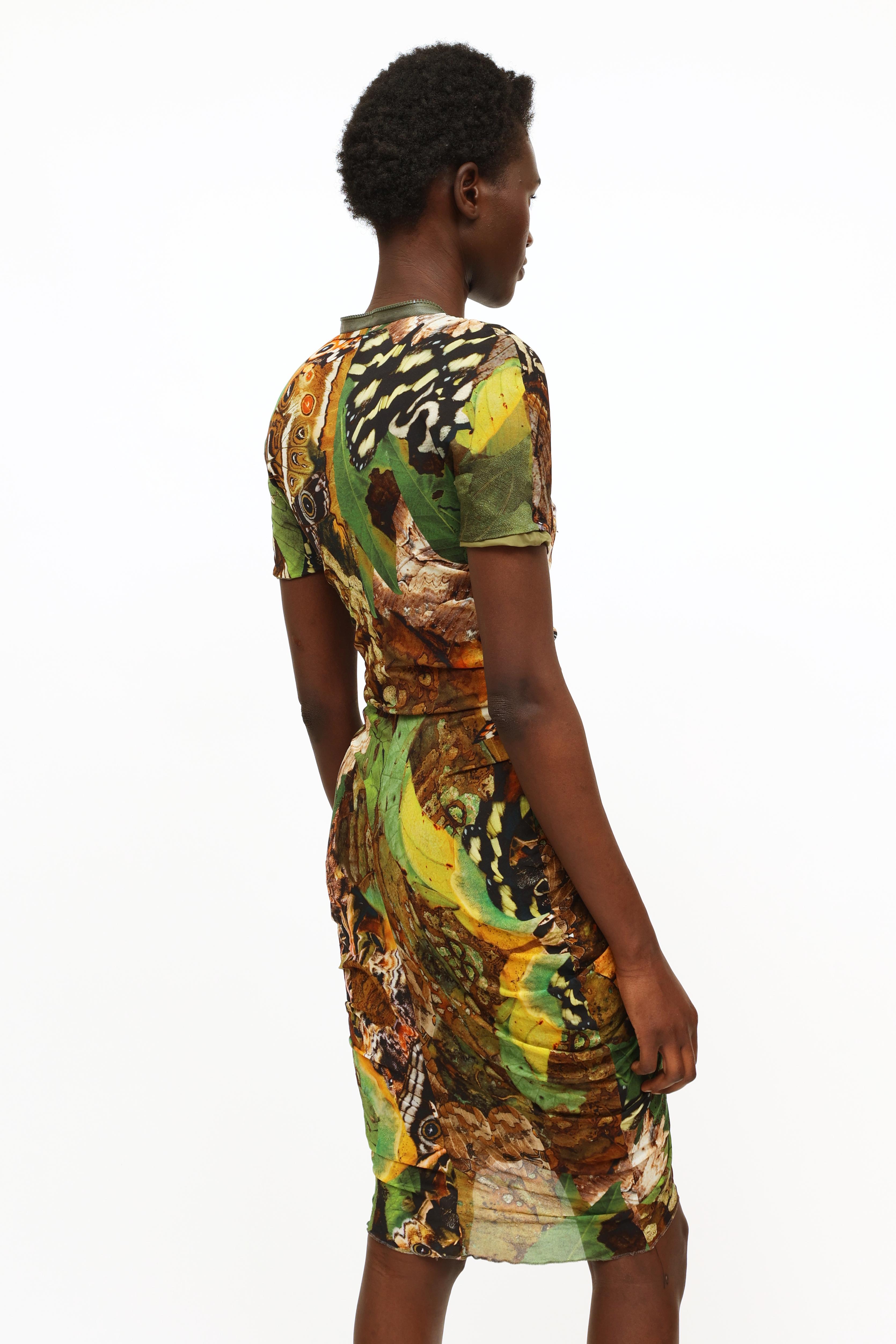 Women's Alexander McQueen 2010 Green Plato's Atlantis Mesh Dress For Sale
